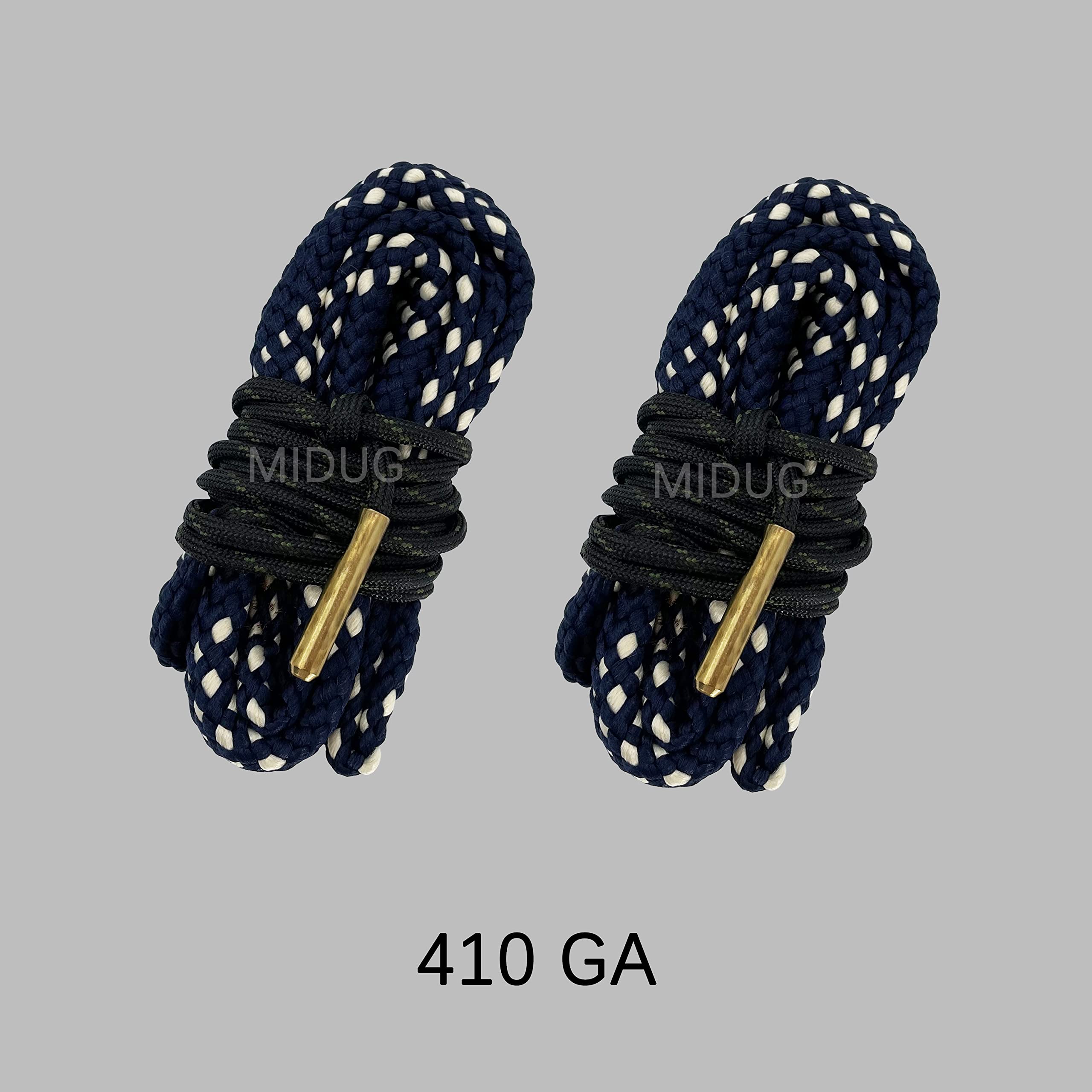 2 Pack Gun Cleaning Snake Rope - Universal Bore Brush for Pistol, Handgun, Shotgun - Fits .22, .223, 5.56mm, .380, 9mm, 12GA, .308, .357, .44, .45 Caliber - Perfect for Rifle Maintenance & Hunting Gear Accessories