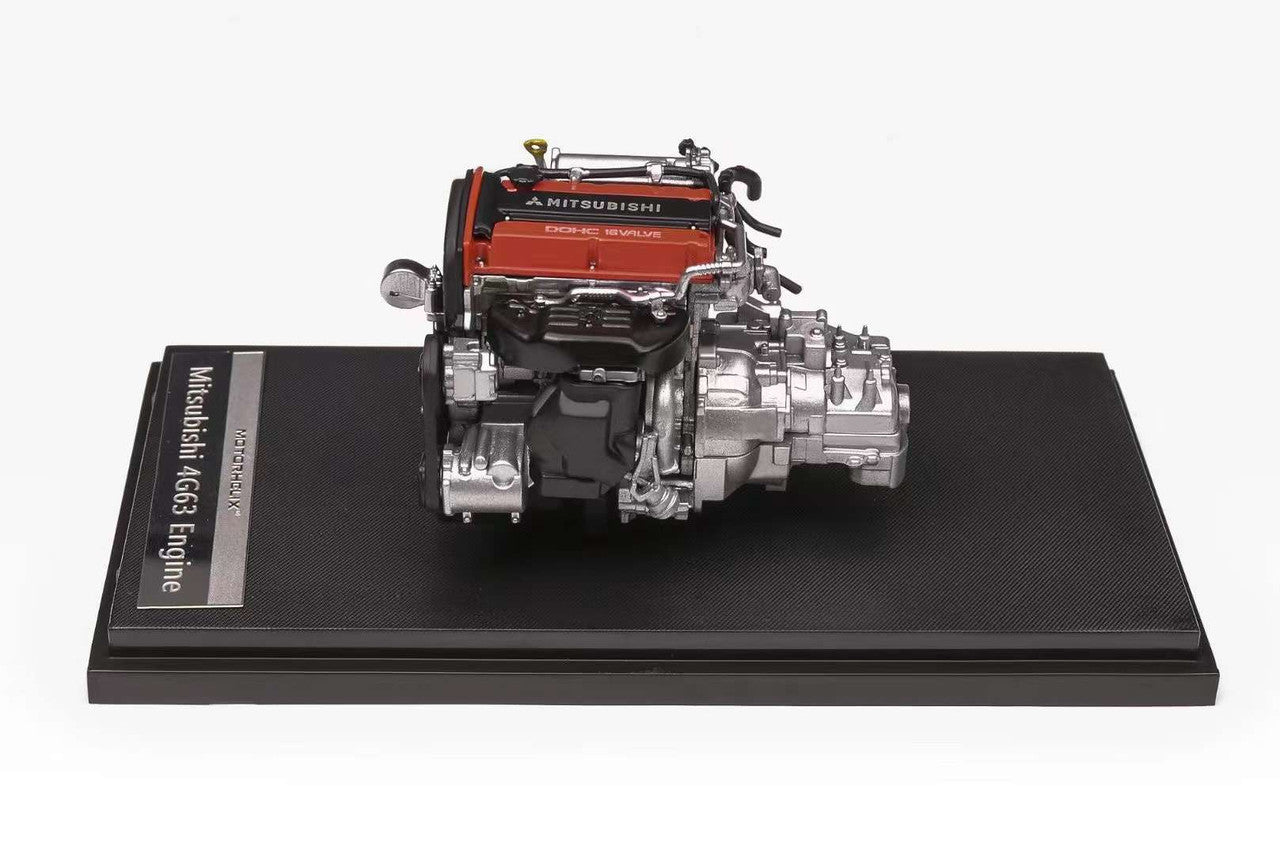 MotorHelix 1:18 Scale Mitsubishi Lancer Evolution 4G63T Turbo Engine Model - Detailed Collector's Display Piece for Car Enthusiasts & Home/Office Decor