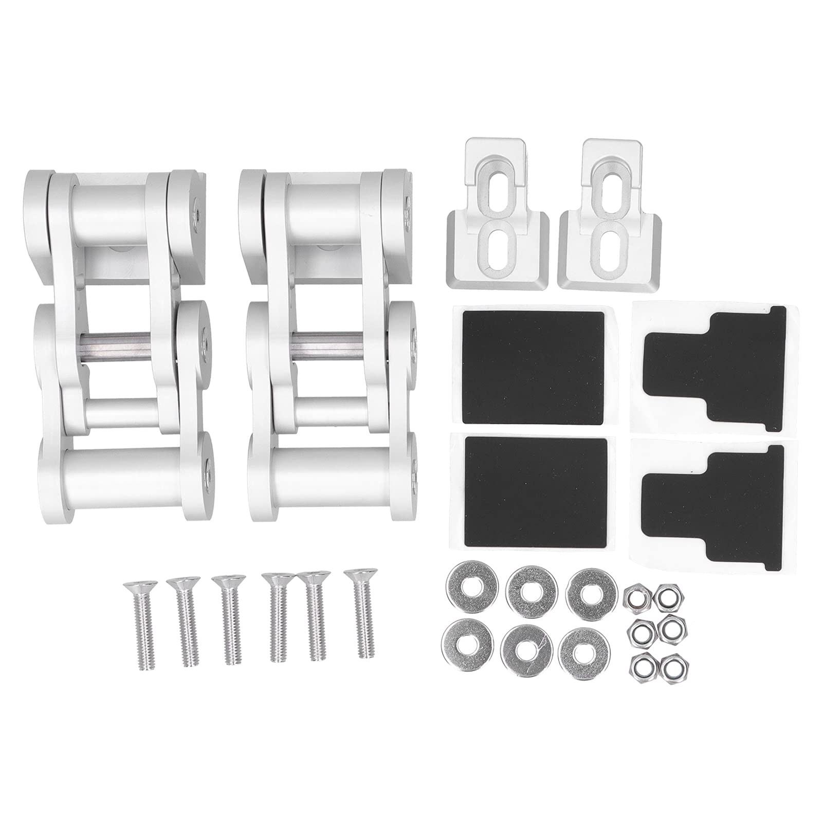 JK Hood Latches Kit - Silver Engine Bonnet Hood Catch for 2007-2017 Jeep Wrangler JK 2 Door & Unlimited 4 Door Models | Secure Locking System for Off-Road Adventures & Daily Driving
