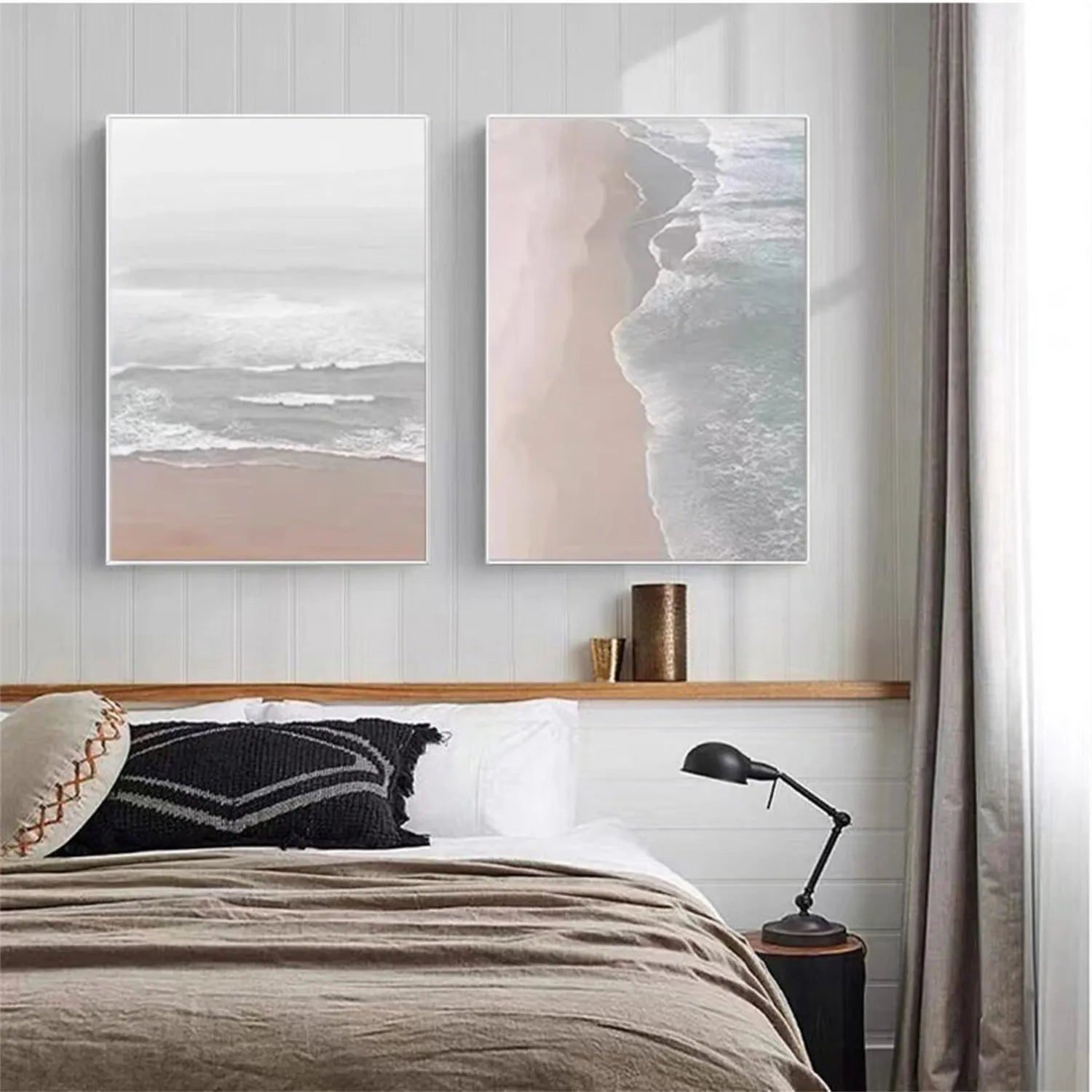 Ocean and Sky Wall Art Set of 2 - Modern Coastal Paintings for Home & Office Decor | Perfect for Living Room, Bedroom or Beach House