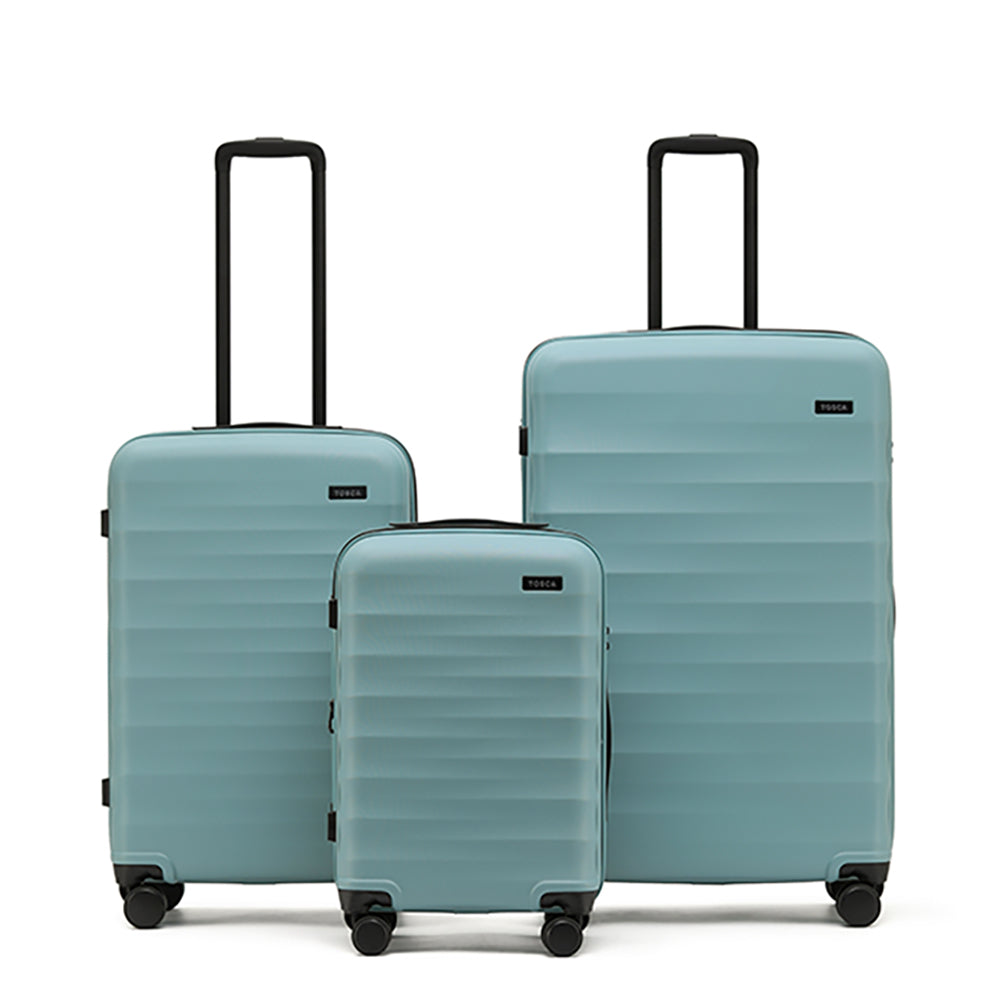 Tosca Interstellar 2.0 3-Piece Luggage Set - Ocean Blue | Lightweight Spinner Suitcases for Travel, Business Trips & Vacations