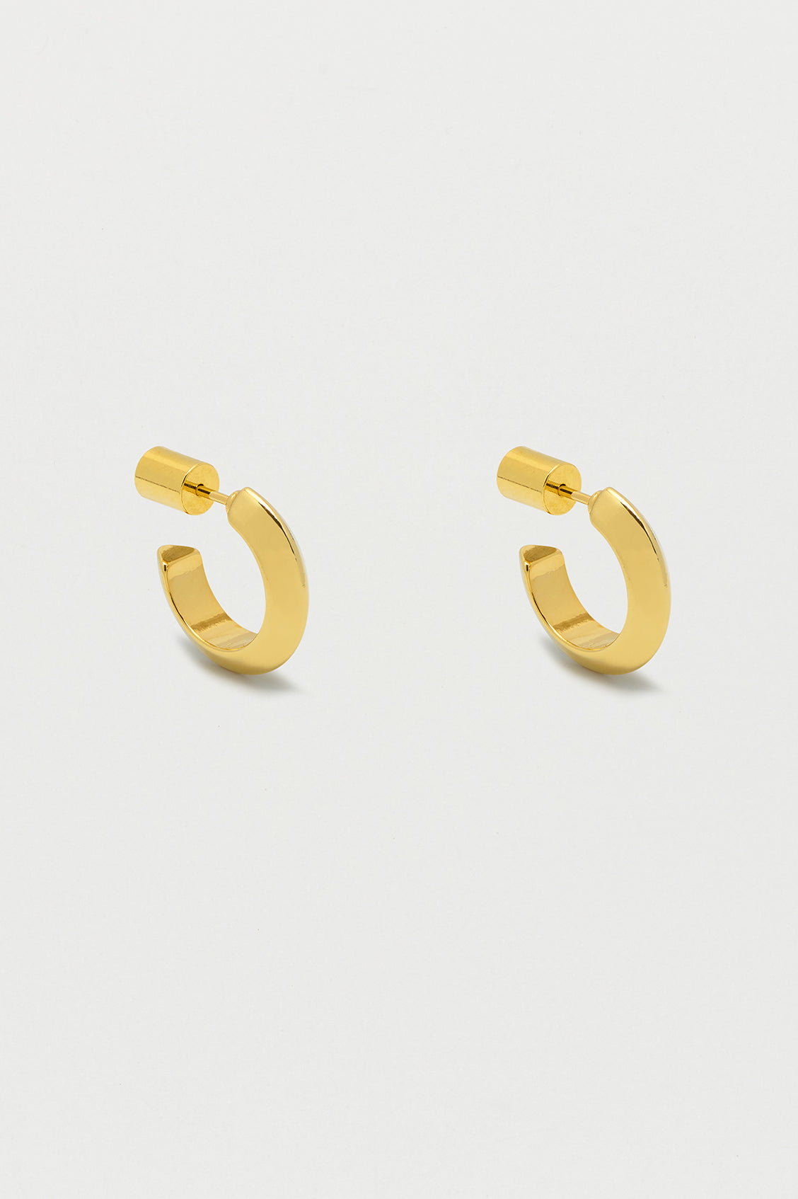 Gold Plated Knife Edge Hoop Earrings for Women - 14K Gold Plated Stainless Steel Dangle Earrings - Trendy Minimalist Jewelry for Everyday Wear, Parties & Gifts