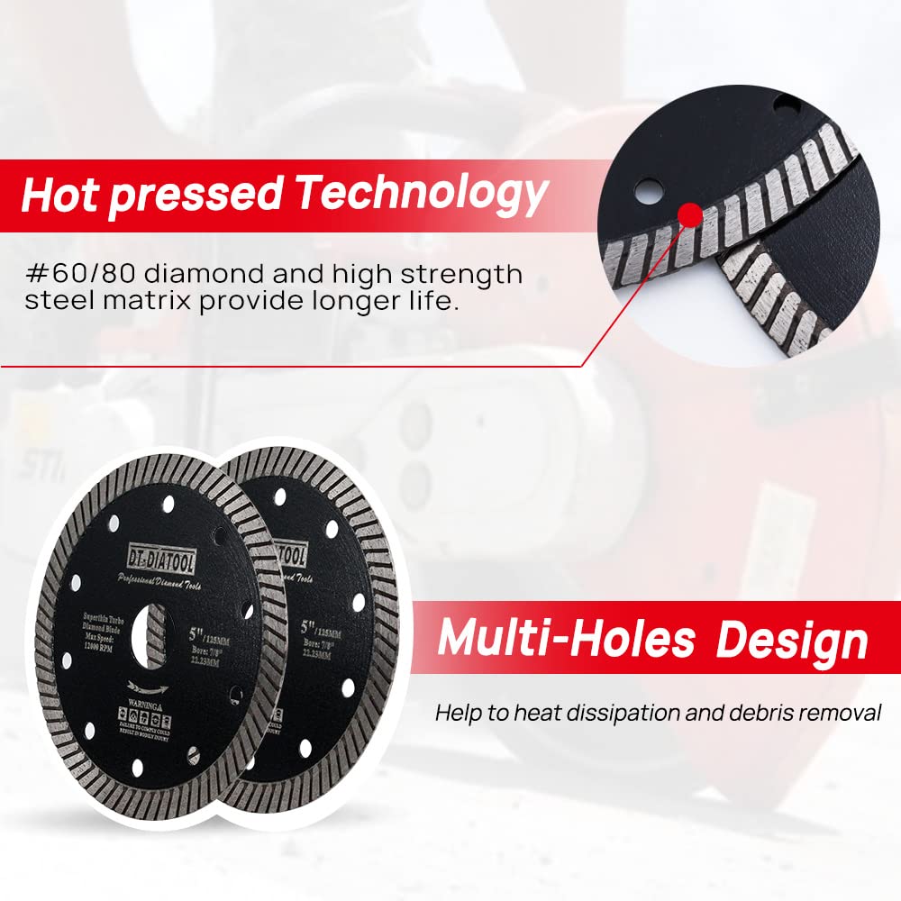 4 Inch Diamond Tile Saw Blade for Angle Grinder - Cuts Porcelain, Ceramic, Granite, Marble & Artificial Stone (7/8