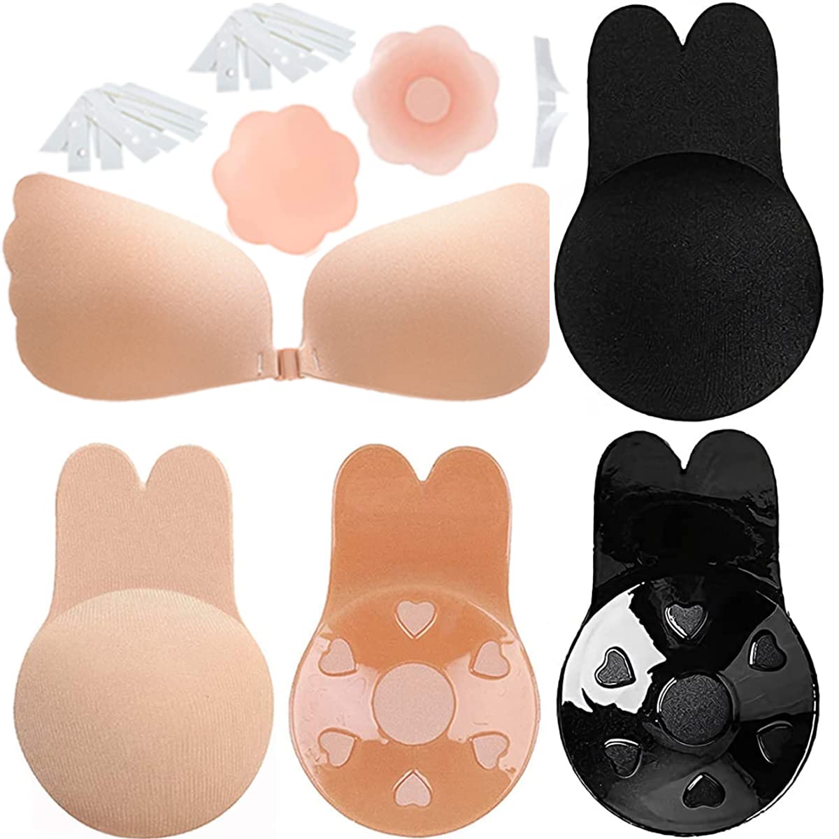 Best Sticky Bra for Women - Push Up Adhesive Bra, Strapless & Backless Invisible Self-Adhesive Bra - Perfect for Dresses, Weddings, and Special Occasions