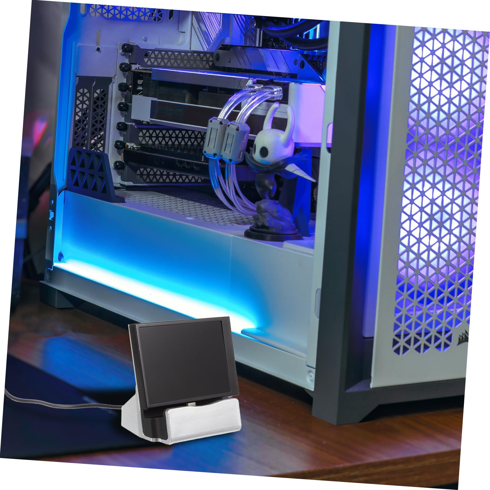BELLIFY 3.5 Inch IPS LCD Computer Monitor - USB Powered Secondary Display for PC Case with Temperature Sensor | Perfect for Gaming Rigs, Workstations & Multi-Task Setups