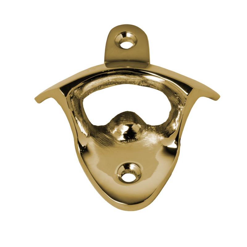 Brass Wall-Mounted Bottle Opener - Vintage Style for Home Bar, Kitchen & Outdoor Entertaining