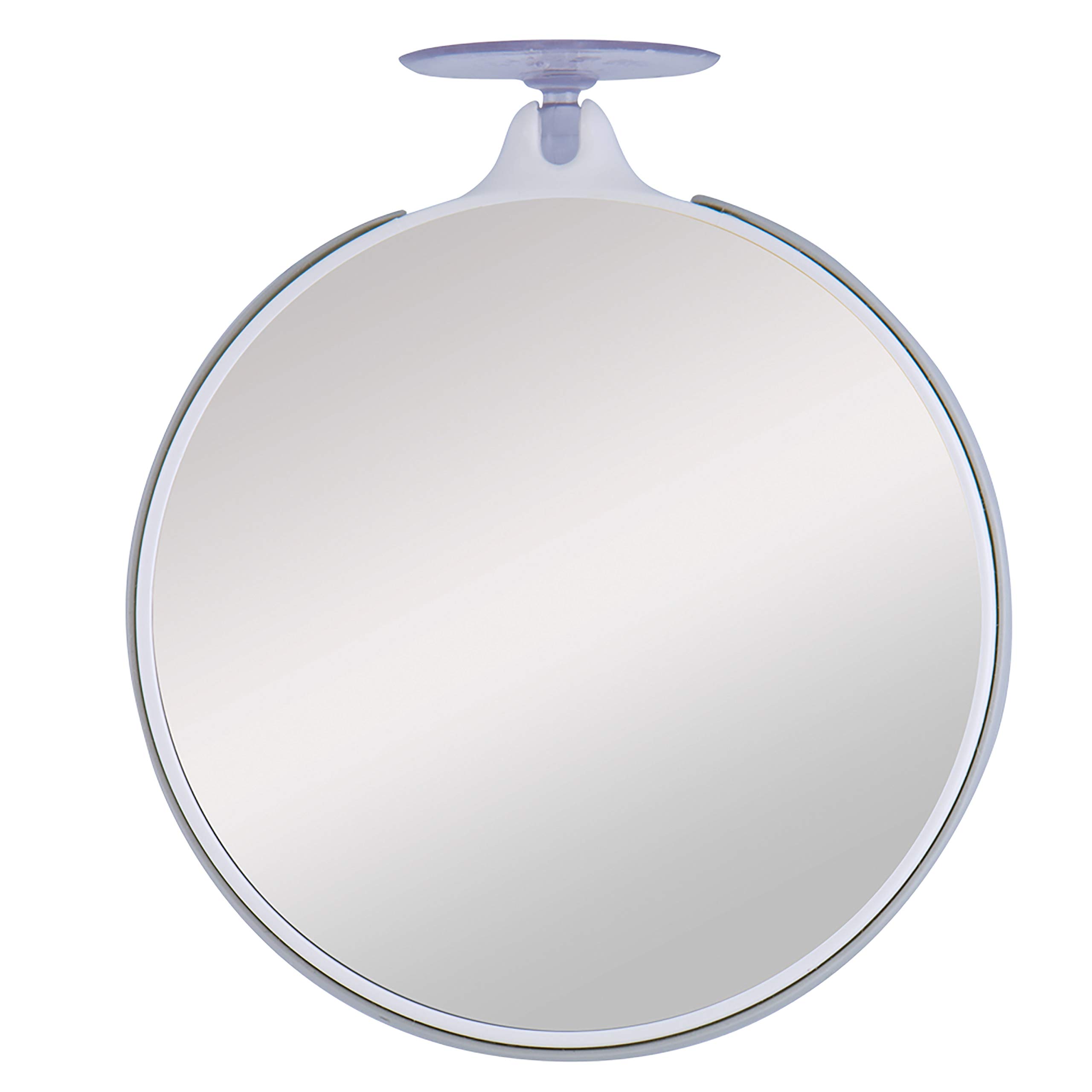 Zadro 10X/5X Dual-Sided Magnifying Makeup Mirror - Lightweight Travel Mirror with Suction Cup, Clear Acrylic in Gray/White - Perfect for Home Vanity, Travel & Professional Makeup Artists
