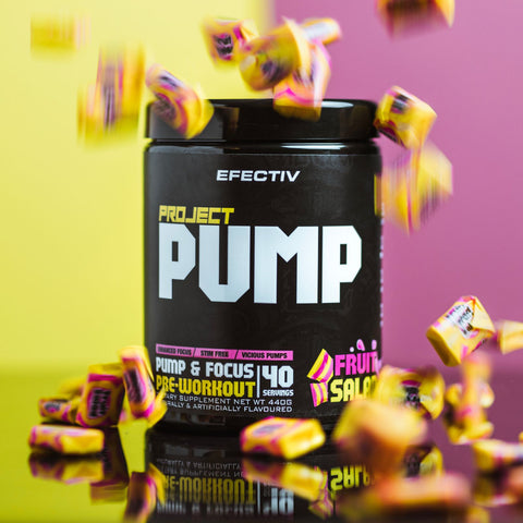 Efectiv Nutrition Project Pump 440g Pre-Workout Powder - Boost Energy & Muscle Performance for Gym, Bodybuilding & Fitness Training