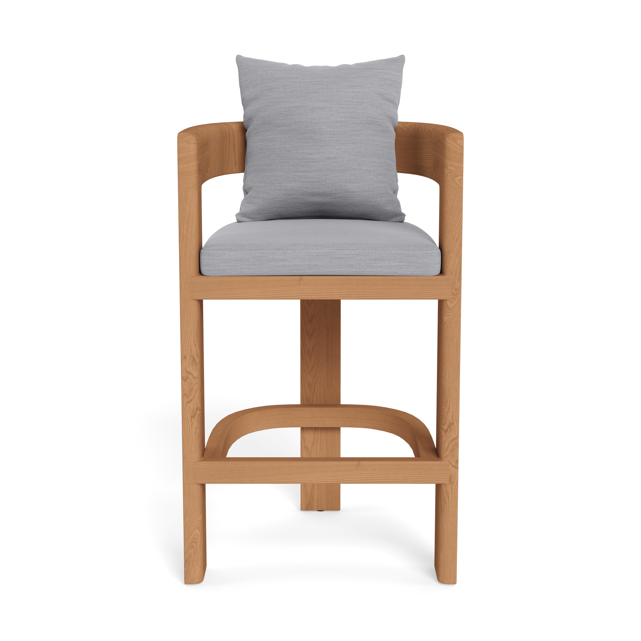 Victoria Teak Bar Stool - Solid Teak Wood Counter Height Stool with Backrest - Perfect for Kitchen Island, Home Bar & Outdoor Patio Furniture