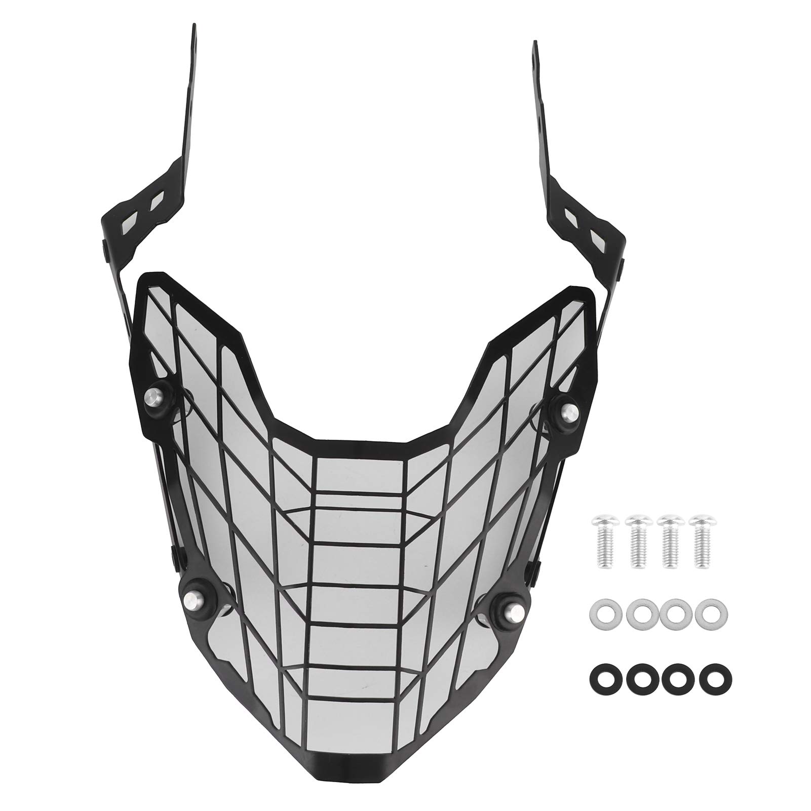 Aramox Motorcycle Headlight Protector Kit - Black Iron Front Headlight Grill Guard Cover for Honda CB500X (2019-2020) | Durable Protection Against Rocks & Debris for Adventure Riding & Off-Road Use