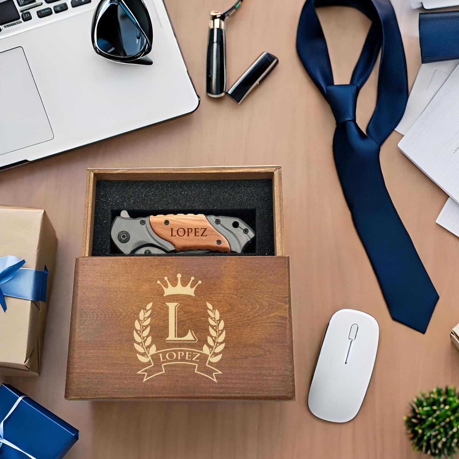 Custom Engraved Pocket Knife for Men - Personalized Name Knife Gift for Birthday, Anniversary, Groomsmen & Father's Day | Durable EDC Knife for Camping, Hiking & Outdoor Adventures