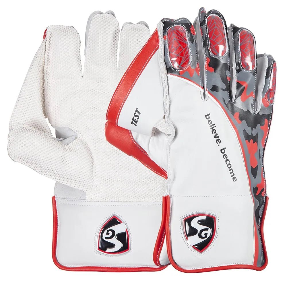 Premium SG Test Wicket Keeping Gloves - Cricket Wicket Keeper Gloves for Professional & Amateur Players - Perfect for Practice, Matches & Training Sessions