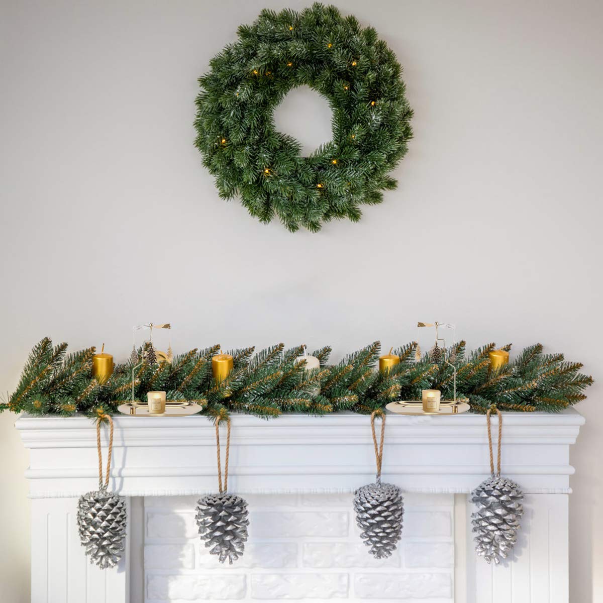 ABOOFAN Christmas Tree Tray Candle Holder - Festive Rotating Candle Stand with Iron Base for Holiday Decor, Aromatherapy & Tabletop Display - Perfect for Xmas Home Decor, Party Centerpiece & Relaxing Ambiance