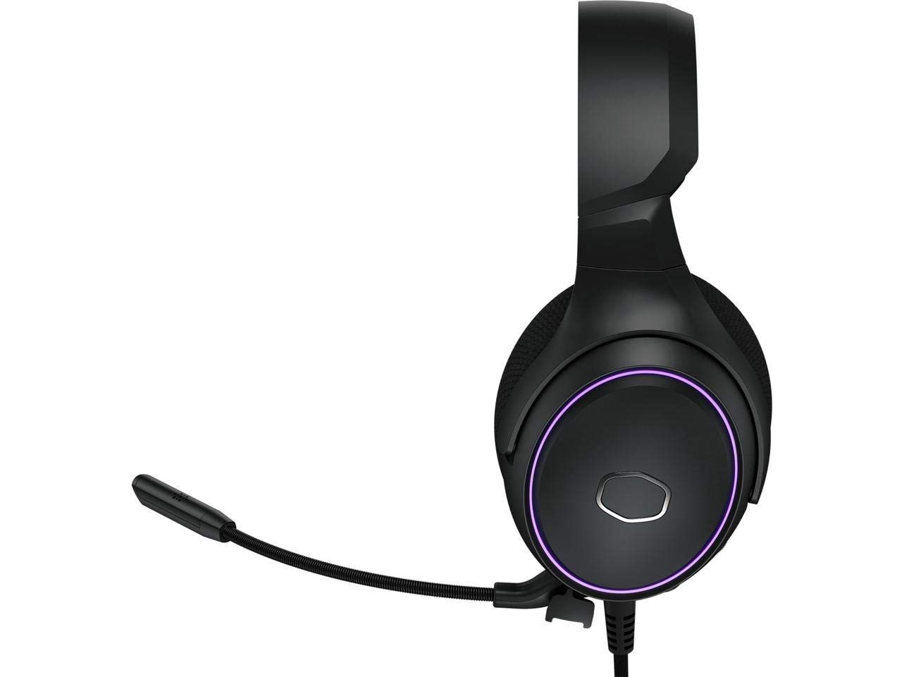 Cooler Master MH650 RGB Gaming Headset with Virtual 7.1 Surround Sound - 50mm Neodymium Drivers, Noise-Canceling Boom Mic - Compatible with PC, PS4, Xbox, Switch - USB Type A - Perfect for FPS, MOBA & Streaming - Black
