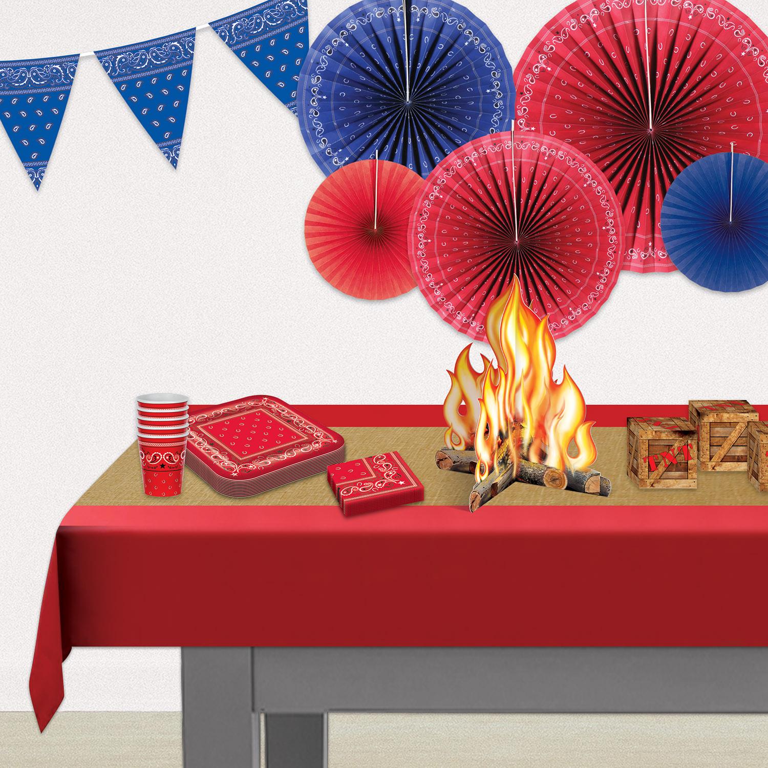 12 Pack Beistle 3D Campfire Party Centerpieces - Perfect for Halloween, Birthday, Camping & Outdoor Themed Decorations