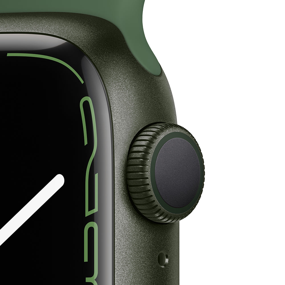 Apple Watch Series 7 (GPS) 41mm Aluminum Case in Green with Clover Sport Band - Perfect for Fitness Tracking & Everyday Wear