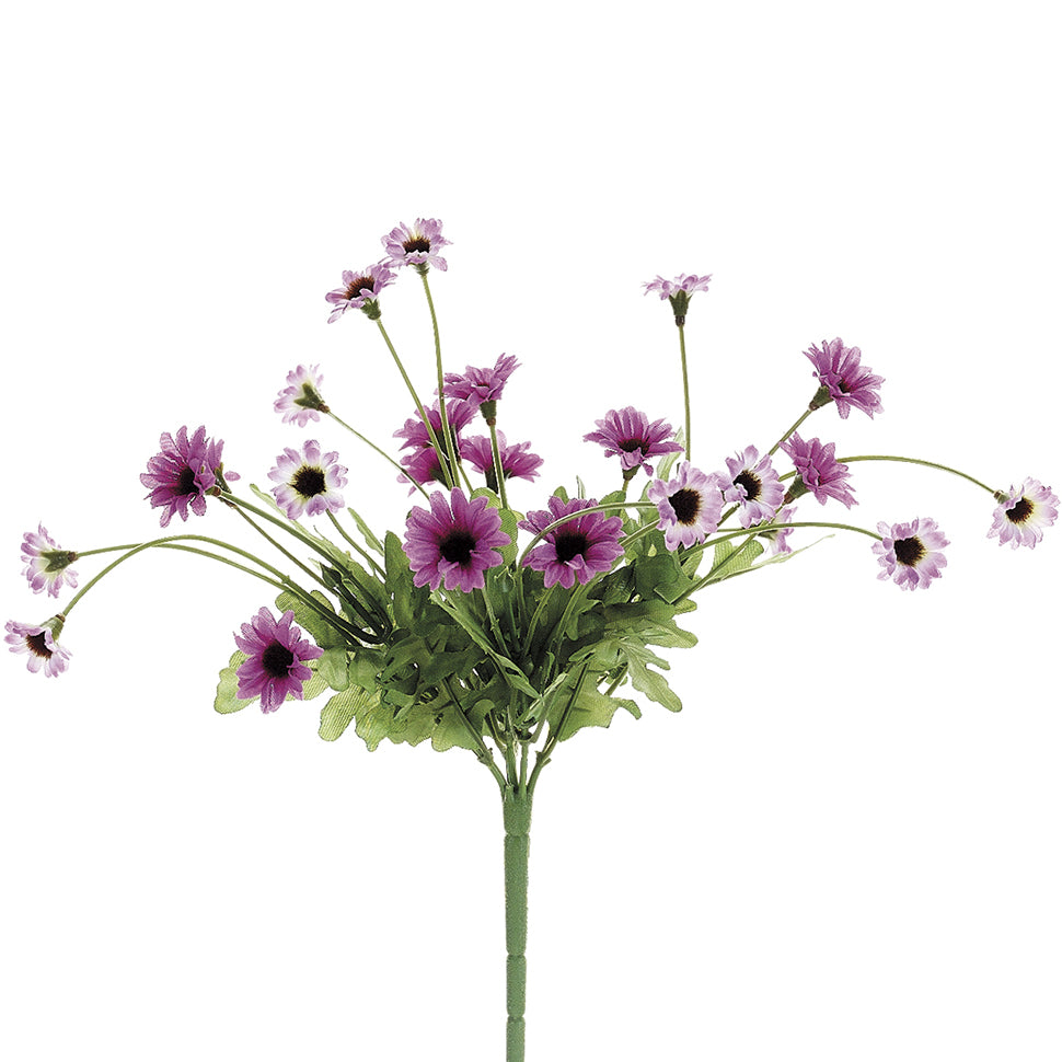 10.5 Inch Silk Daisy Flower Bush - 2 Tone Purple Artificial Flowers (Pack of 24) for Home Decor, Wedding Centerpieces, and DIY Floral Arrangements