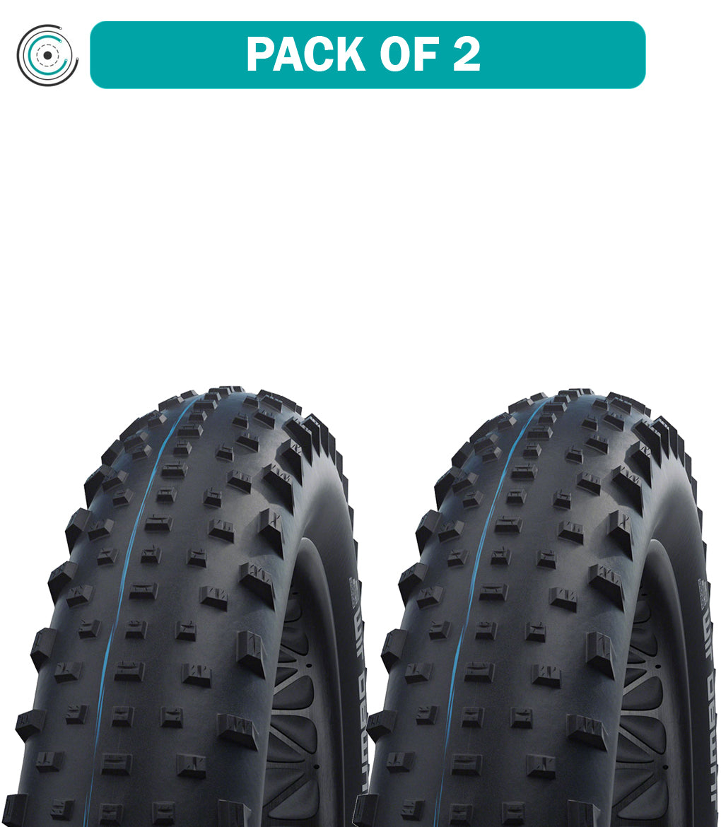 2 Pack Schwalbe Jumbo Jim 26 x 4.8 Tubeless Folding Bike Tires - Black Evolution 11600717.02 for Fat Tire Mountain Biking & Off-Road Adventures