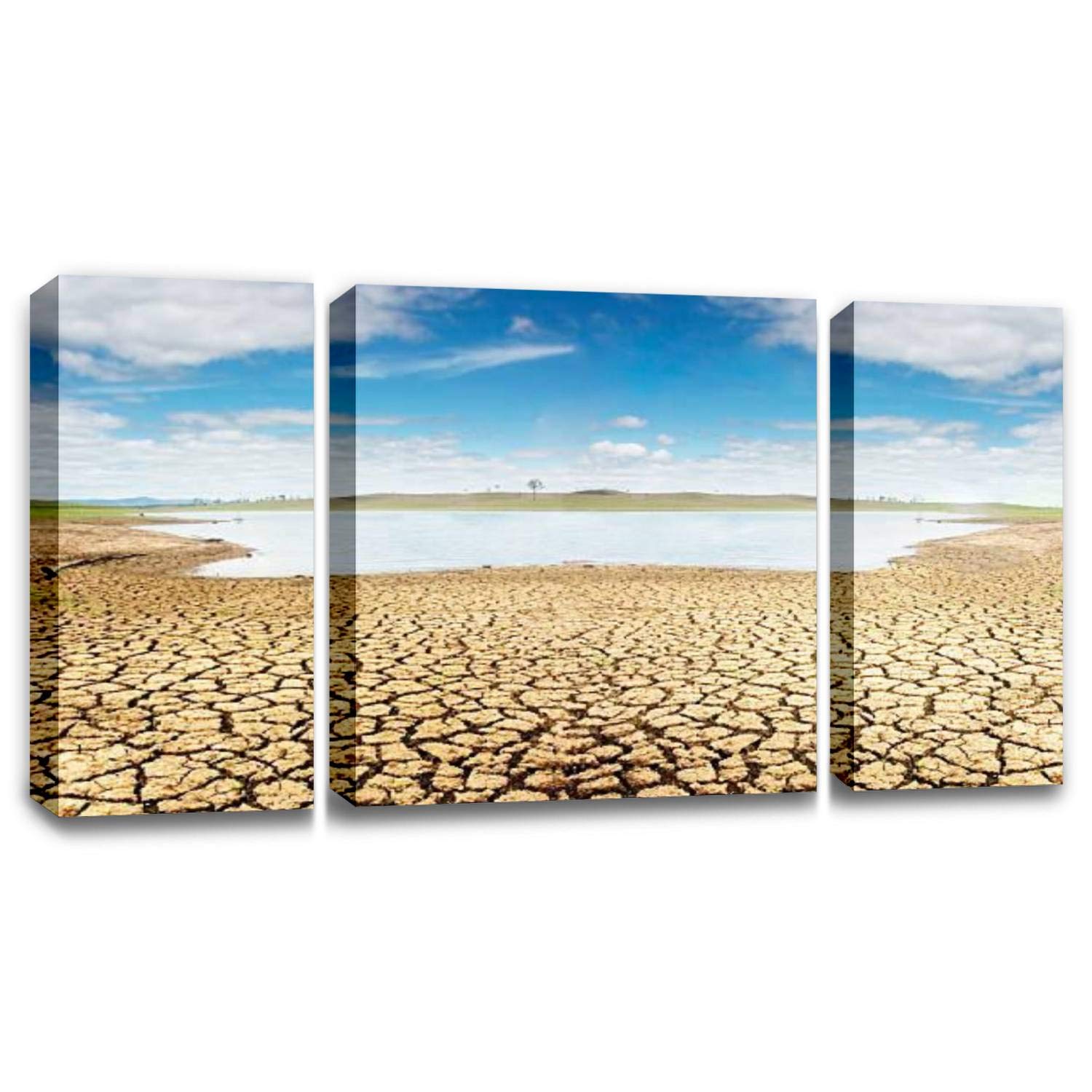 CCArtist Drought in Australia Canvas Wall Art Print - Modern Abstract Painting for Living Room, Bedroom & Office Decor | Home & Office Wall Decor
