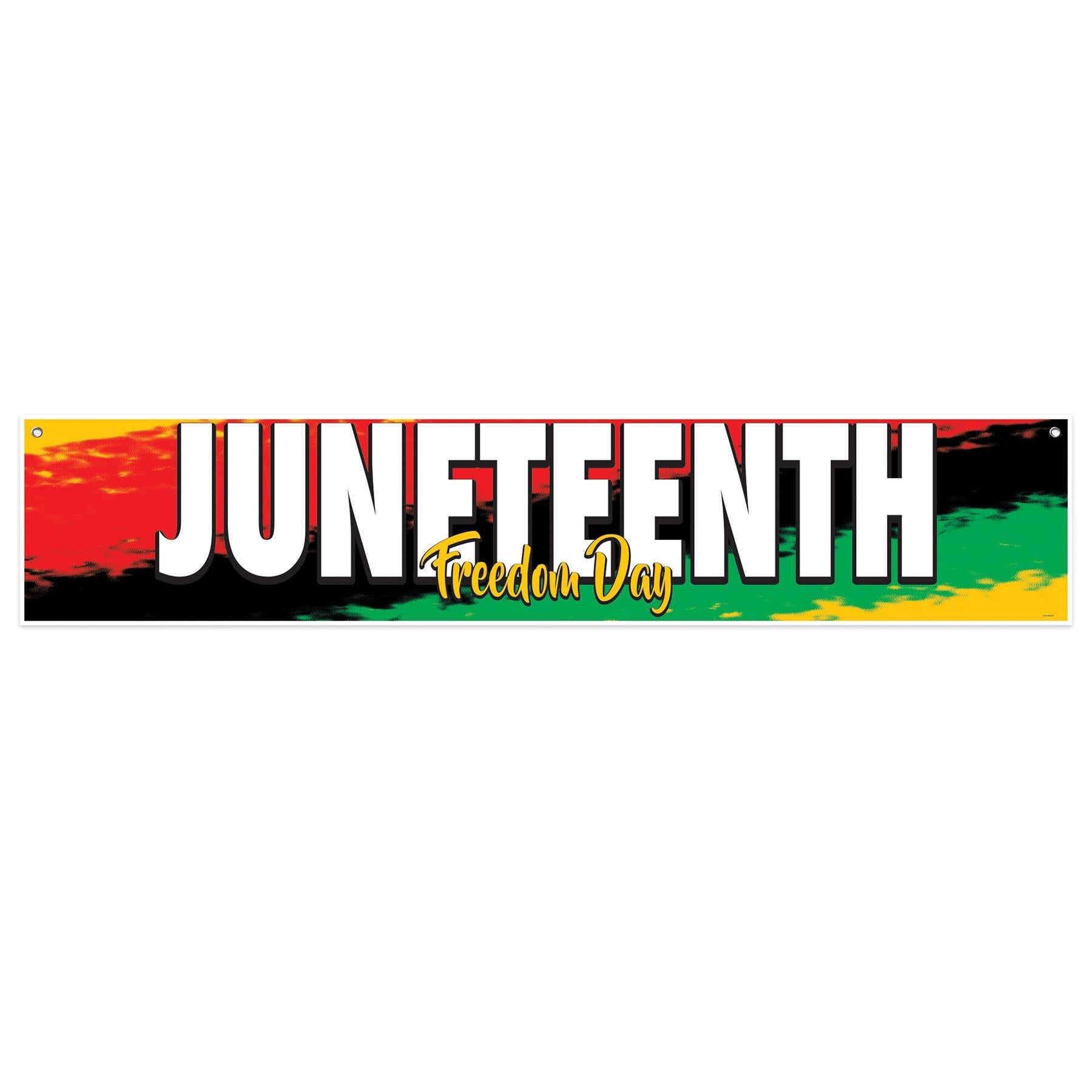 12 Pack Beeteenth Celebration Banners - Patriotic Red, Black, Green Decorations for Juneteenth Parties, Home & Outdoor Events