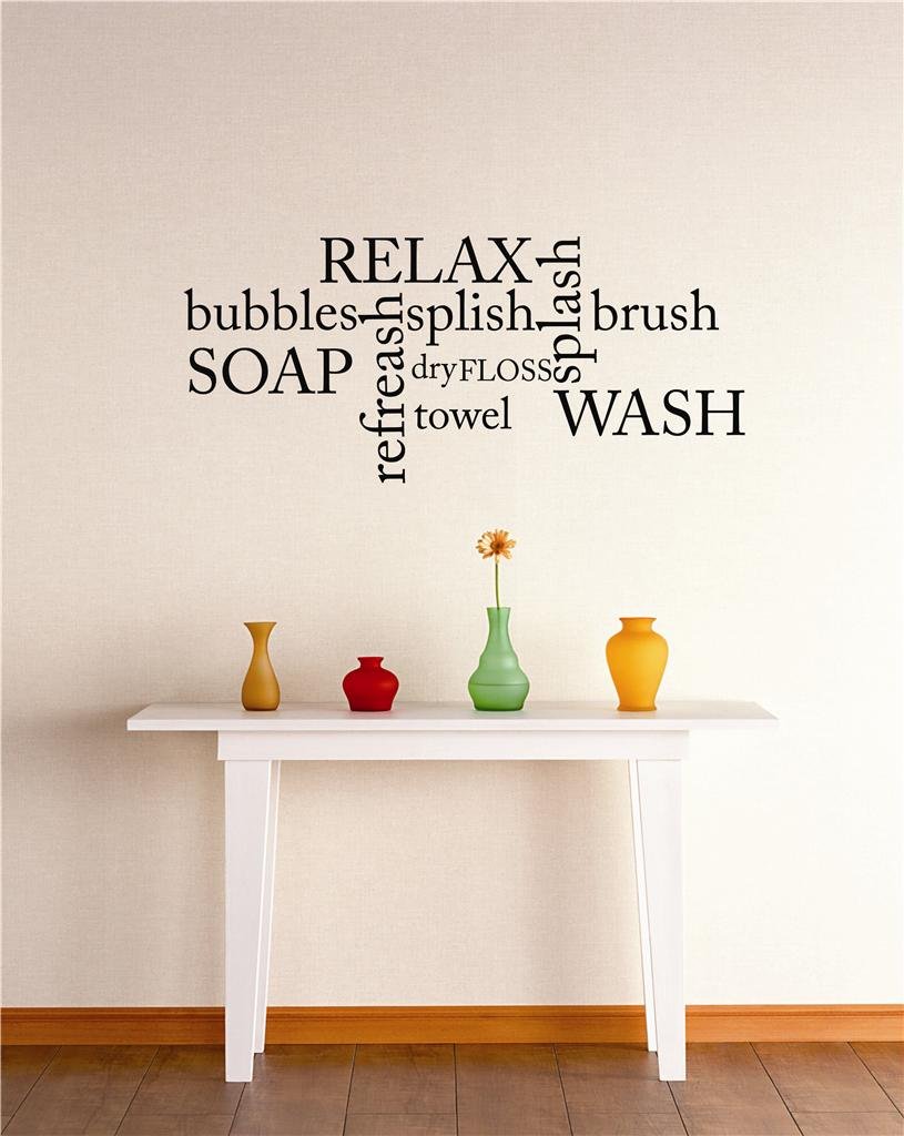 Vinyl Bubble Bath Wall Decal - 22x32 Inch Relaxing Bathroom Art for Family Décor | Spa-Inspired Bathtub Sticker, Restroom Decoration for Stress Relief & Home Refresh