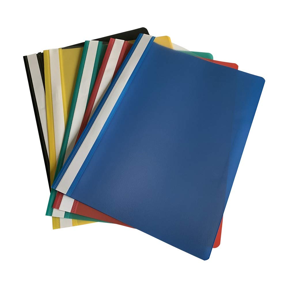 60-Pack Multicolor A4 Project Folders by Janrax - Durable Plastic File Folders for School, Office & Home Organization