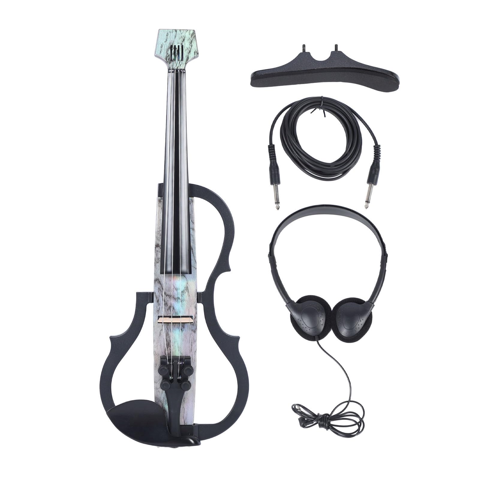 LiebeWH Professional Full Size Carbon Fiber Electric Violin with Pickup & Smart Tail - Best for Adults & Teens (Type 1) | Perfect for Stage Performances, Studio Recording & Music Practice