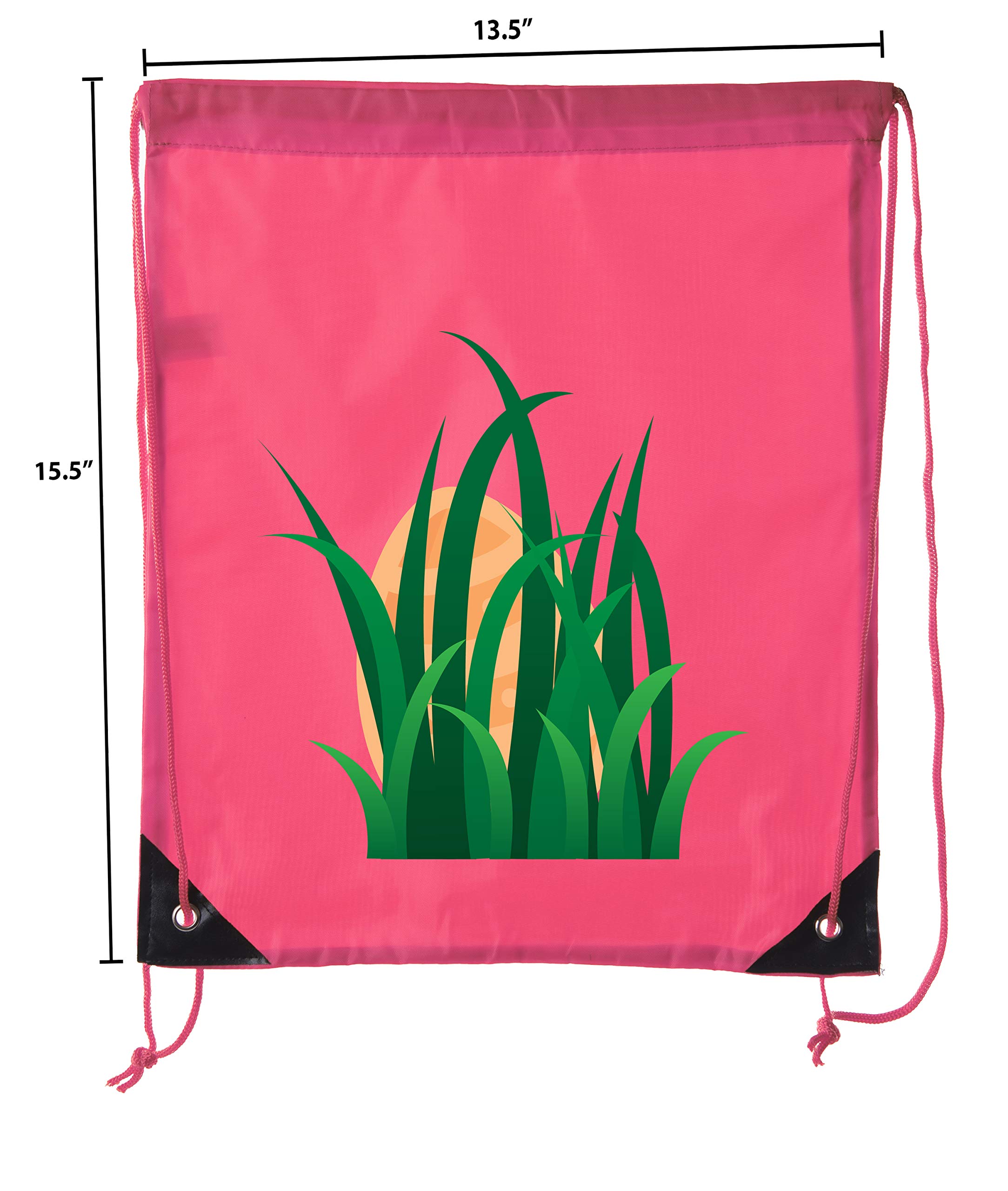 Easter Basket Bags Bulk - 12 Pack Drawstring Backpacks for Easter Party Favors, Egg Hunt Goodie Bags - Perfect for Easter Celebrations, Classroom Treats & Kids Gift Exchange