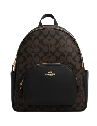 Coach Signature Canvas Court Backpack - Stylish & Durable Women's Backpack for Work, School & Travel | Perfect for Commuting, College & Everyday Use
