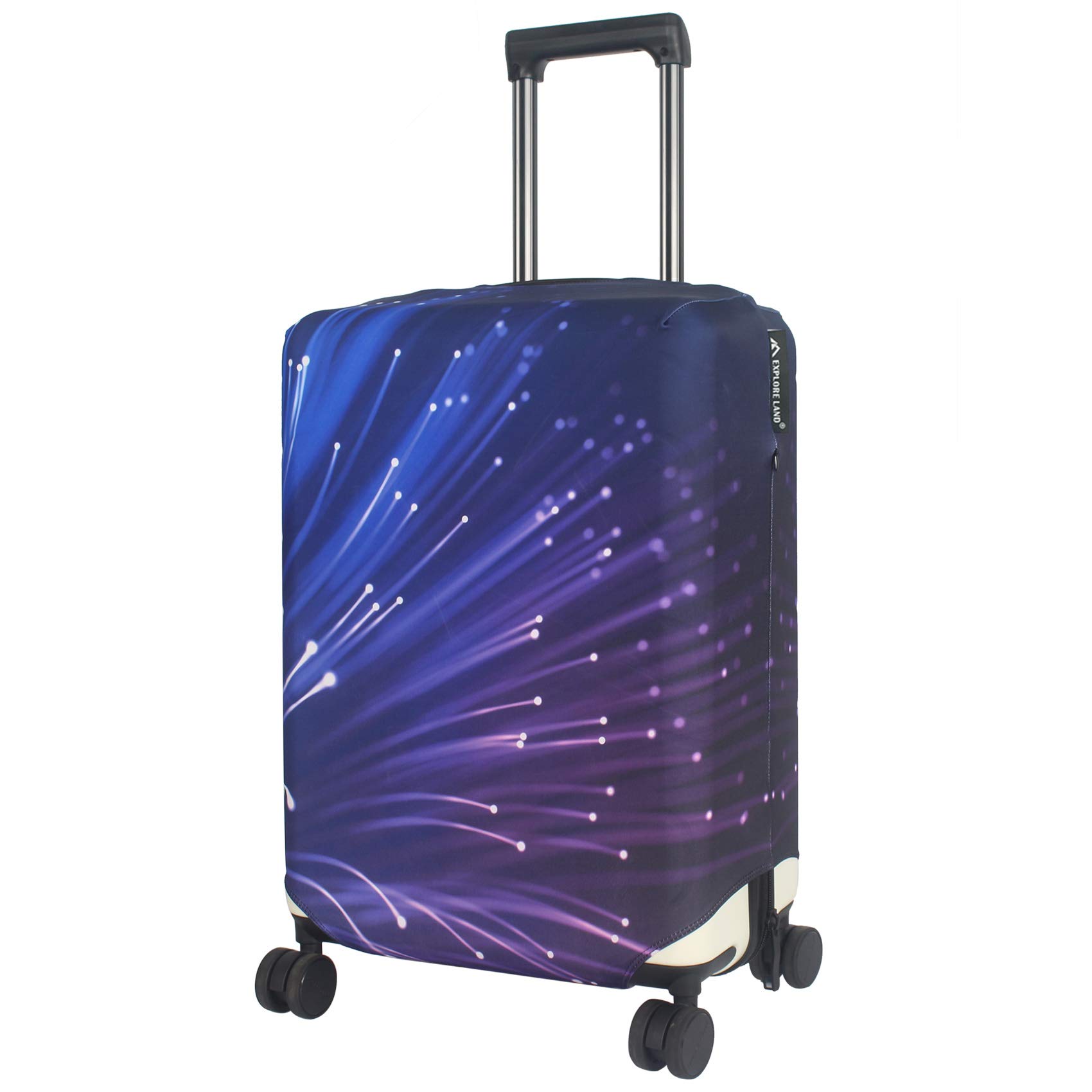 Waterproof Suitcase Cover for 27-30 Inch Luggage - Durable Travel Bag Protector with Fireworks Design (Large Size) | Perfect for Airplane Checked Bags & Vacation Travel Gear Protection