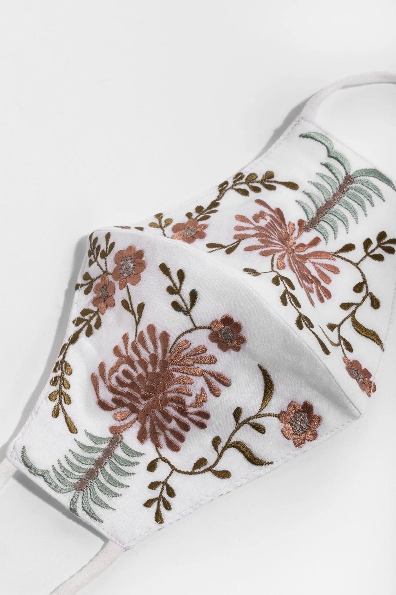 Primavera Embroidered Face Mask - Reusable Cotton Floral Design for Women & Men - Perfect for Travel, Shopping & Daily Protection