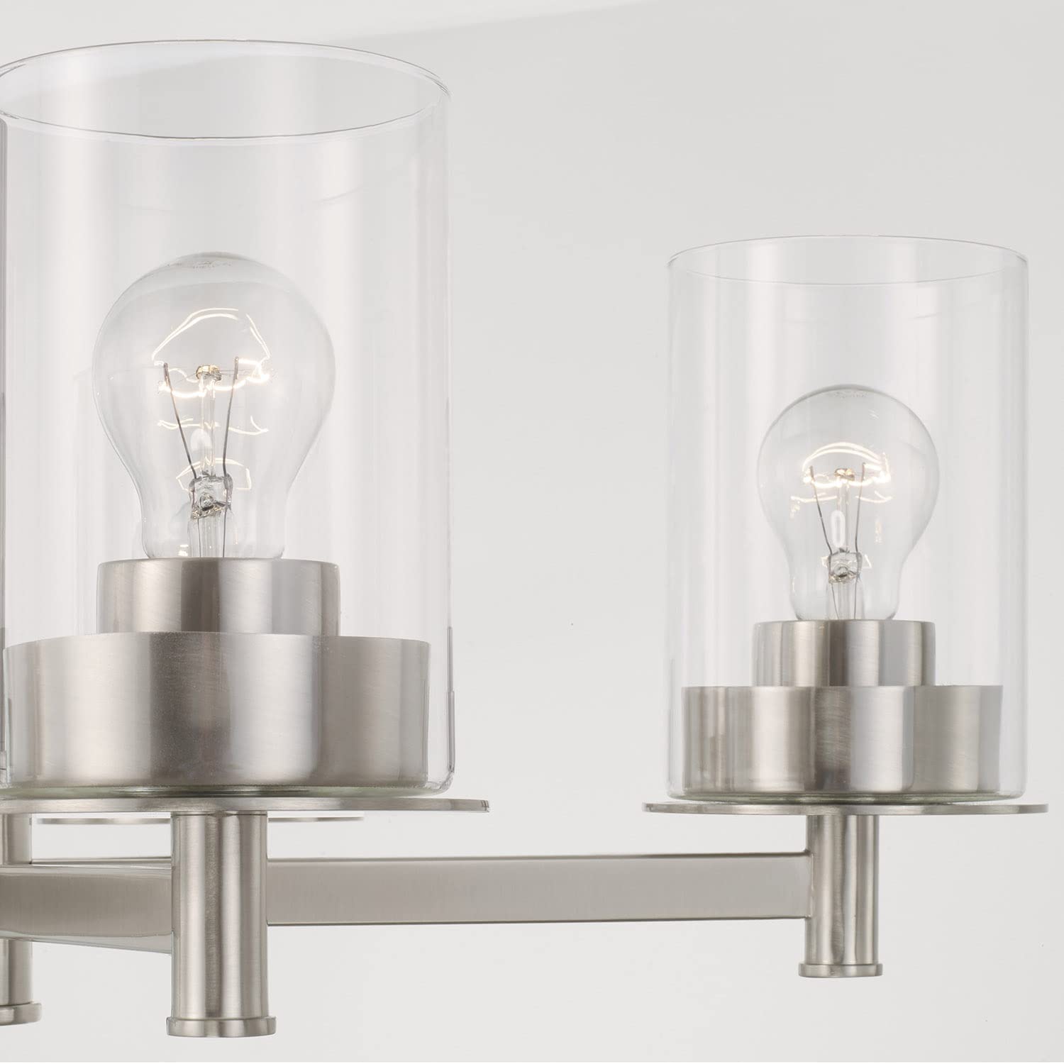 HomePlace Lighting 446851BN-532 5-Light Round Chandelier with Clear Glass, 500W Brushed Nickel Finish - 24