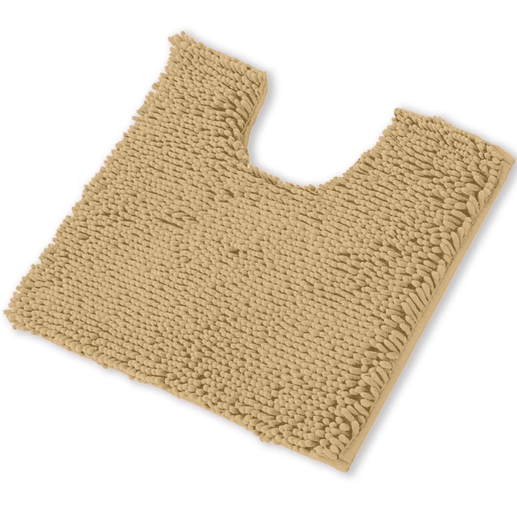**LuxUrux Extra Soft Plush Bath Mat - Super Absorbent Chenille Microfiber Shaggy Bathroom Rug, Machine Washable, 20