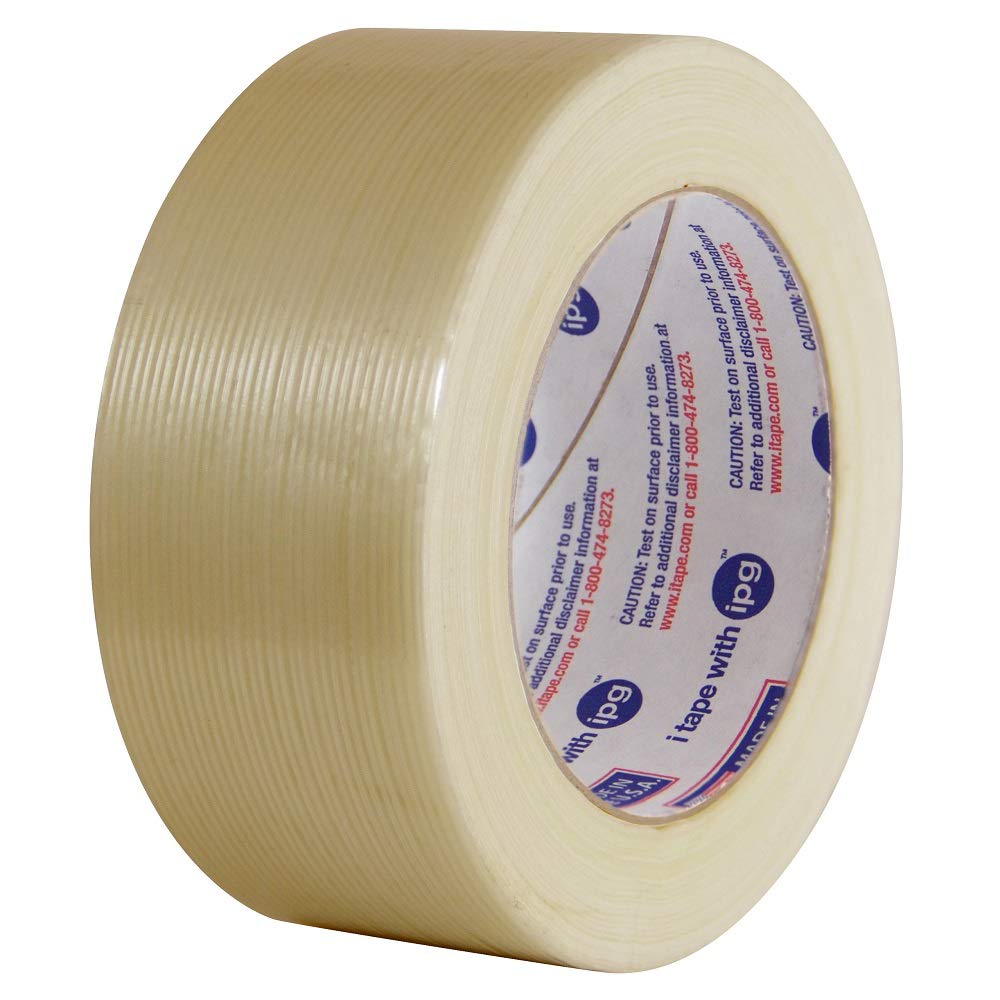 IPG 788 Heavy Duty Utility Filament Tape - 9mm x 54.8m (96-Pack) - Strong Adhesive Packing Tape for Shipping, Moving & Industrial Use