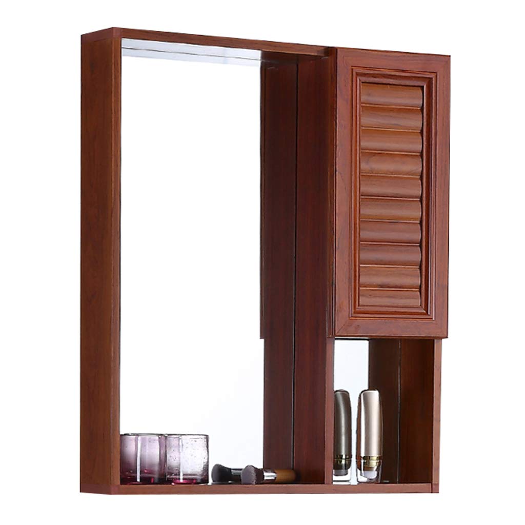Modern Bathroom Mirror Cabinet with Shelf - Wall Mounted Space Saving Aluminum Design in White & Coffee (23.6 x 27.6 x 3.9 inches) - Perfect for Small Bathrooms, Vanity Areas & Contemporary Home Decor
