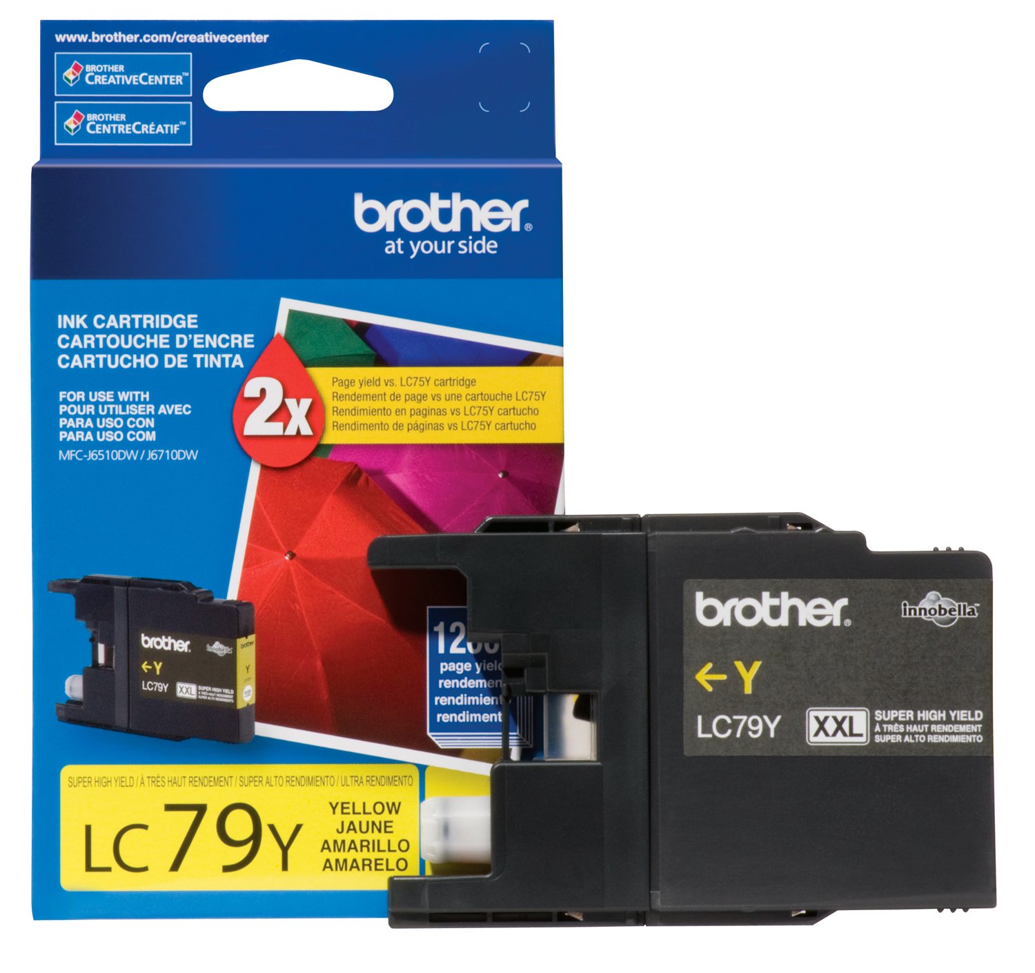 Brother LC79Y Super High Yield (XXL) Yellow Ink Cartridge for Brother Printers | Compatible with DCP-L5500DW, HL-L5100DN Series | Ideal for Home Office & Small Business Printing