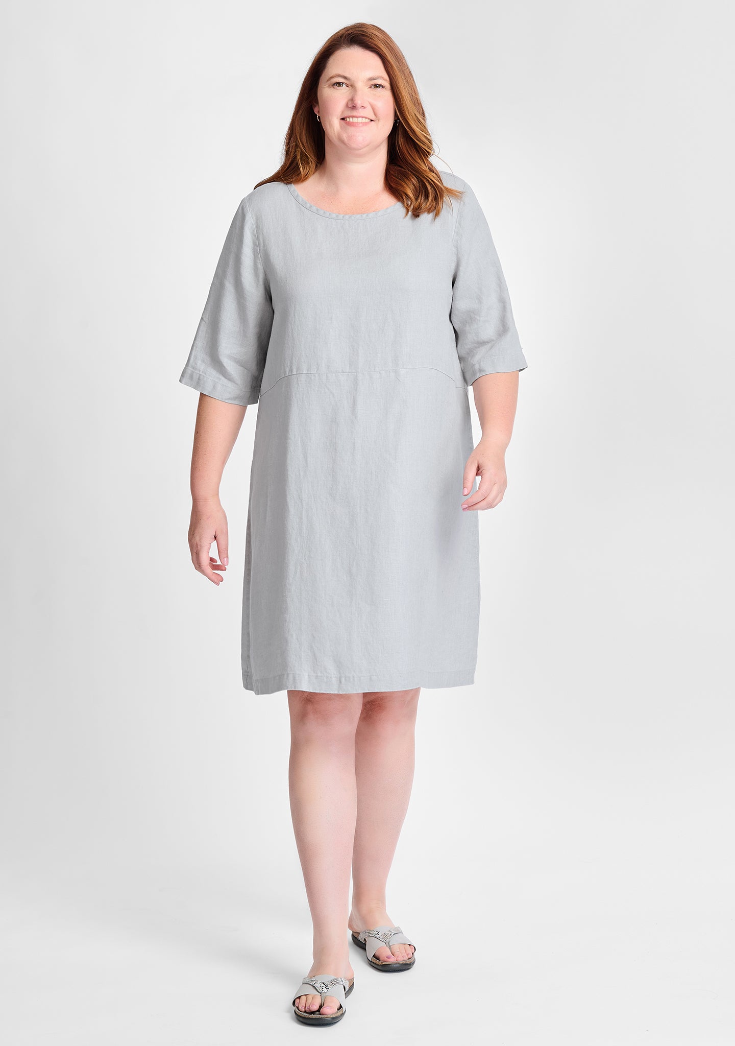 Simple Linen Shift Dress for Women - Breathable & Comfortable Summer Dress - Perfect for Casual Outings, Beach Vacations & Office Wear - FINAL SALE