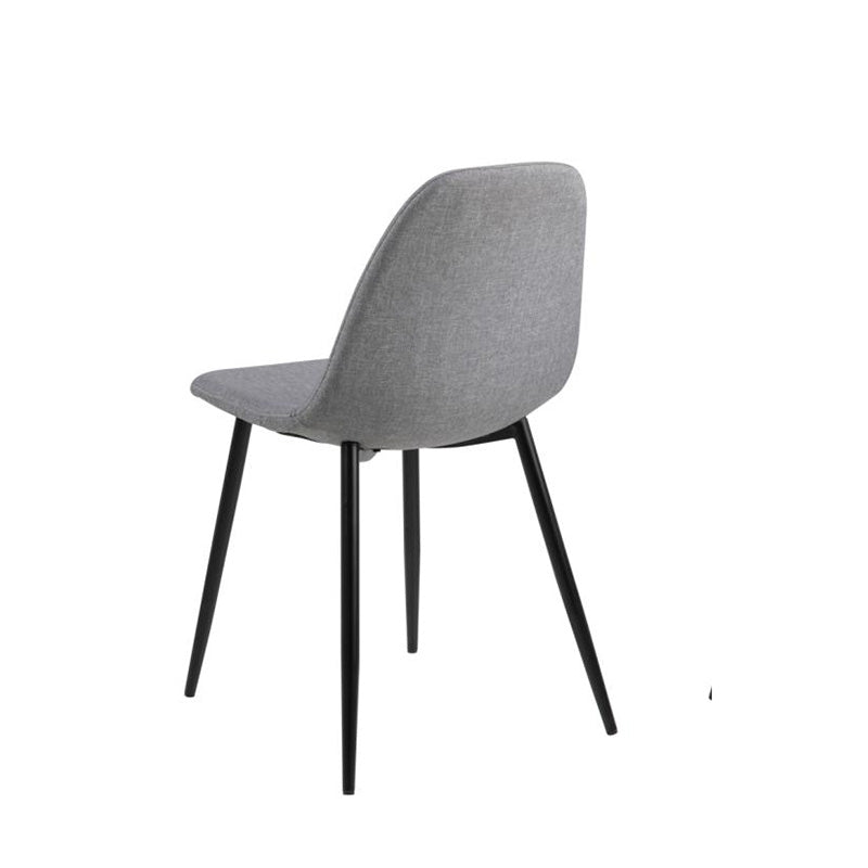 MAKI Modern Dining Chair - Light Grey Upholstered Seat - Comfortable & Stylish for Kitchen, Dining Room, or Breakfast Nook