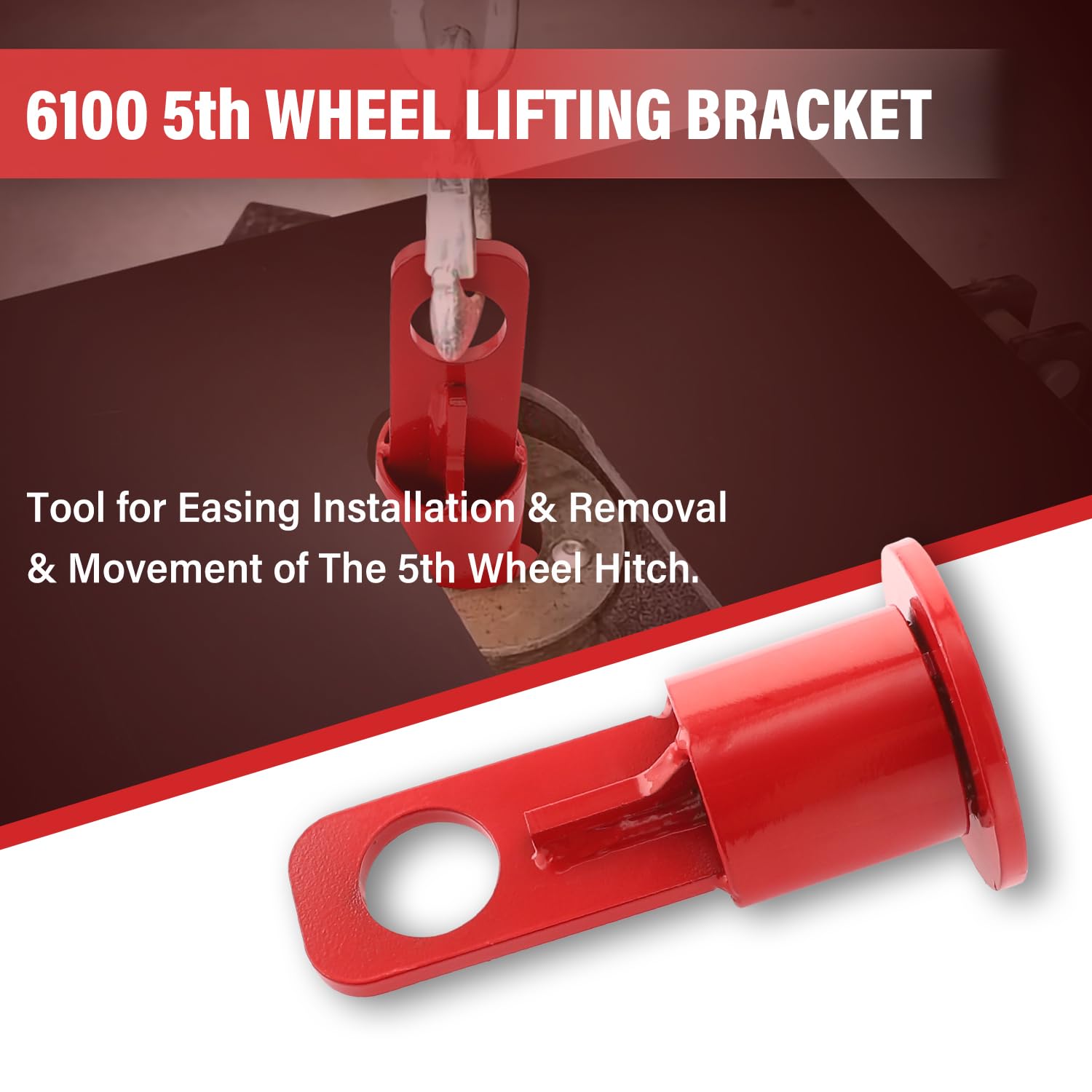 5th Wheel Lifting Bracket - Heavy Duty Trailer Hitch Replacement Hook #6100 - Perfect for RV, Camper & Truck Towing Accessories