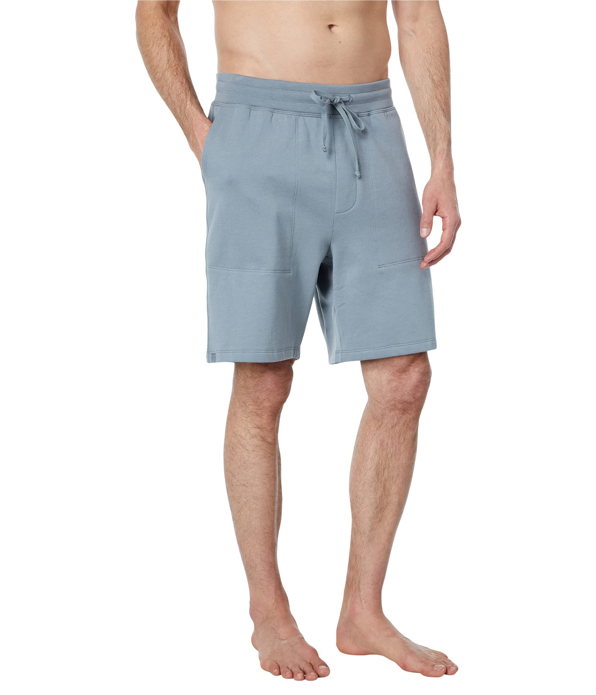 Barefoot Dreams Malibu Collection Men's Pima Cotton Fleece Shorts - Soft Lounge Shorts with Drawstring for Men | Perfect for Home Relaxation, Yoga & Summer Comfort