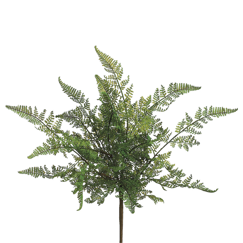 16-Inch Artificial Plastic Leather Fern Silk Plant - Green (Pack of 12) - Perfect for Home Decor, Office, Wedding Centerpieces & Indoor Greenery