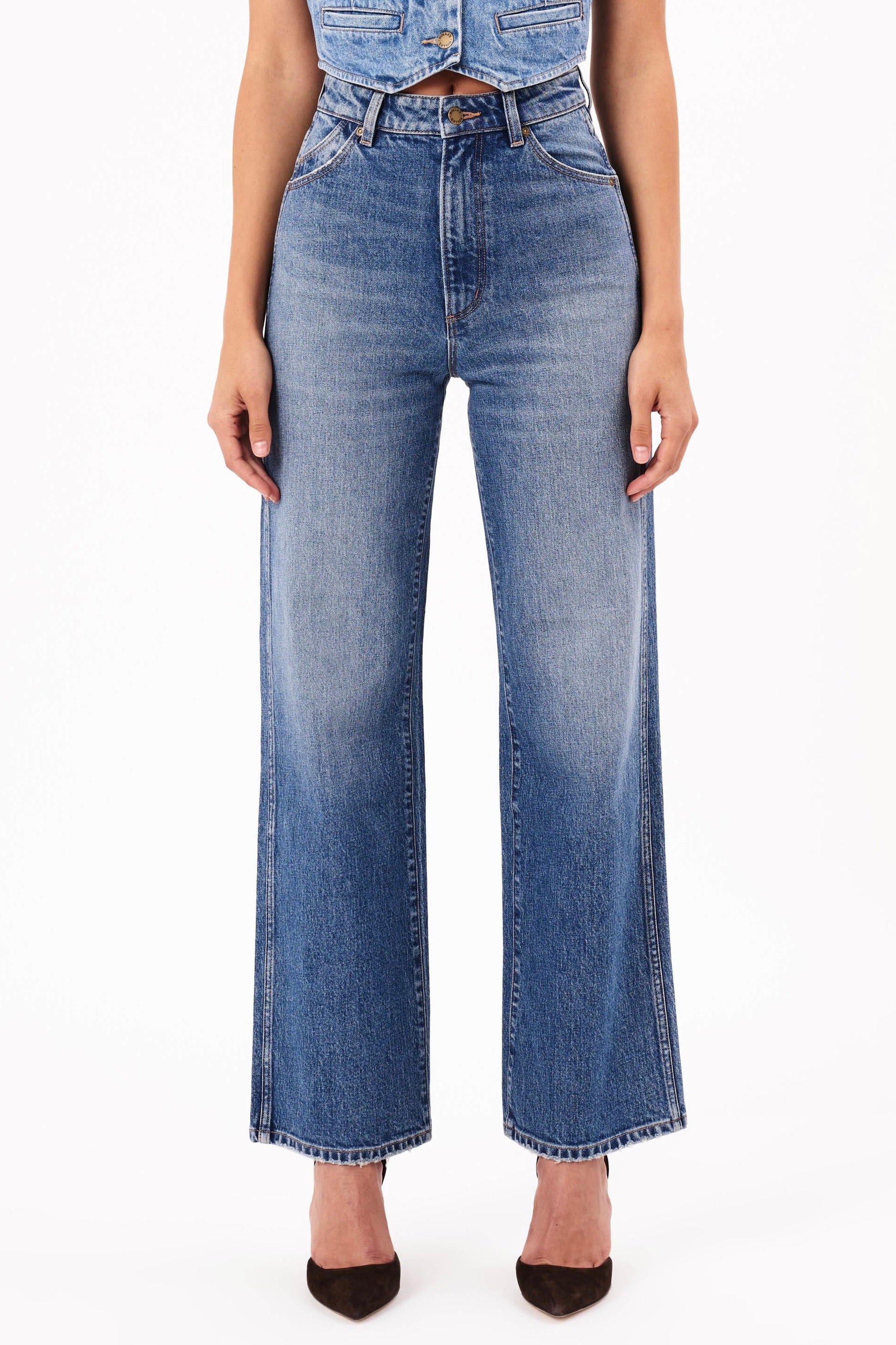 Heidi Seattle Blue High Rise Denim Jeans for Women - Slim Fit Stretch Skinny Jeans with Comfortable Waistband | Perfect for Casual Wear, Office Outfits & Night Out