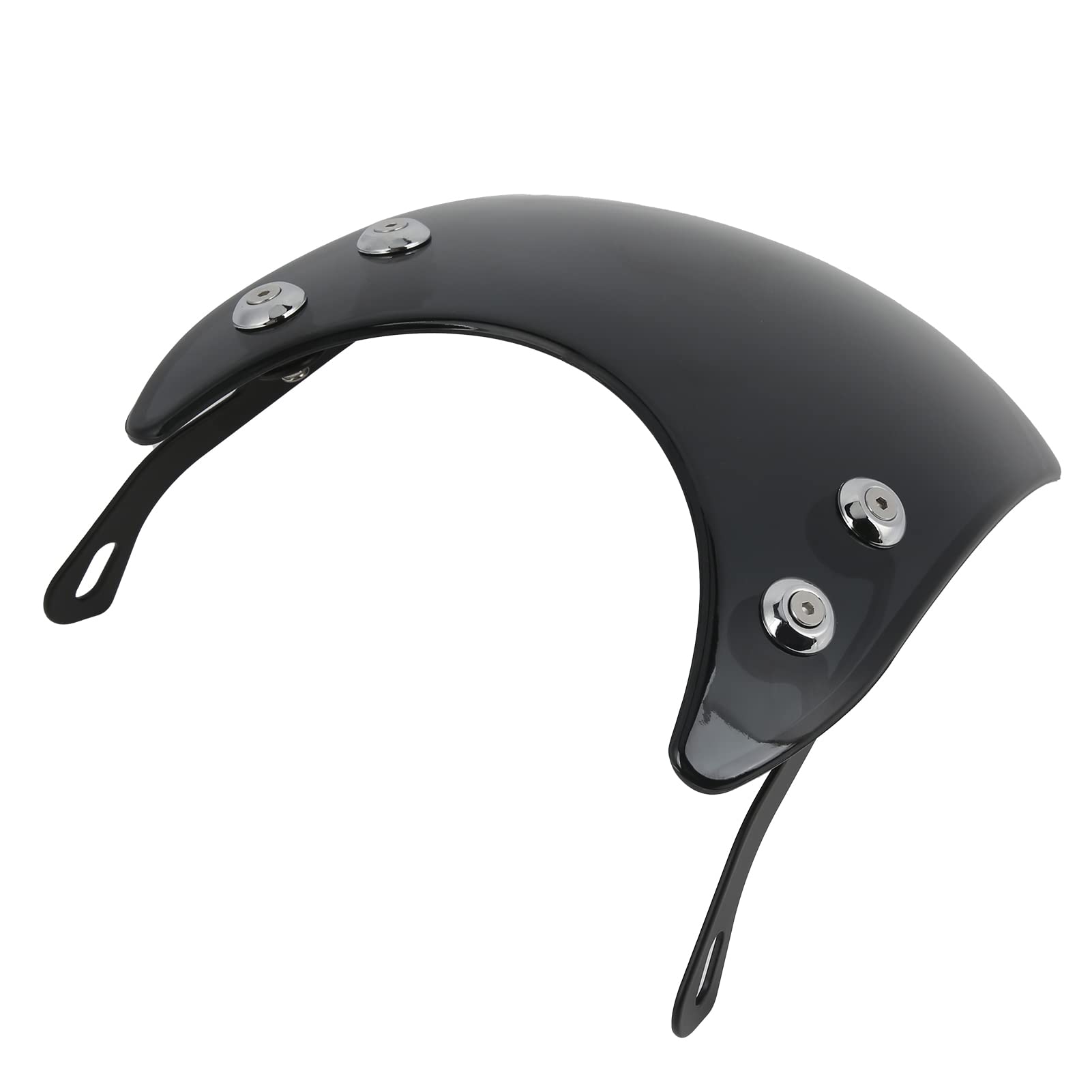 Universal Motorcycle Windshield for 5-7in Headlight - Wind Deflector for Cruiser & Retro Bikes