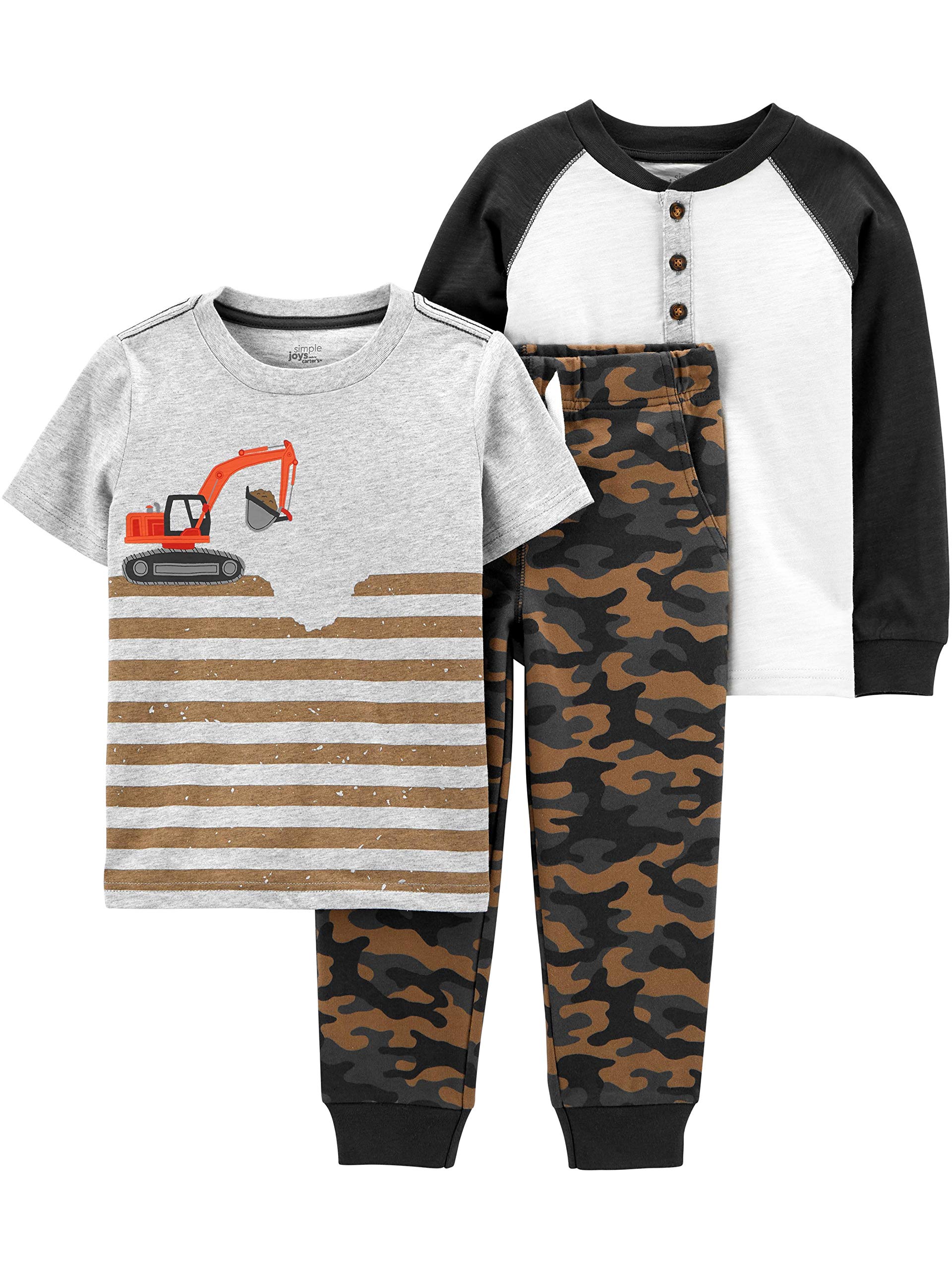 Carter's Baby Boys 3-Piece Playwear Set - Soft Cotton Outfit for Toddlers & Infants - Perfect for Playdates, Daycare & Casual Outings