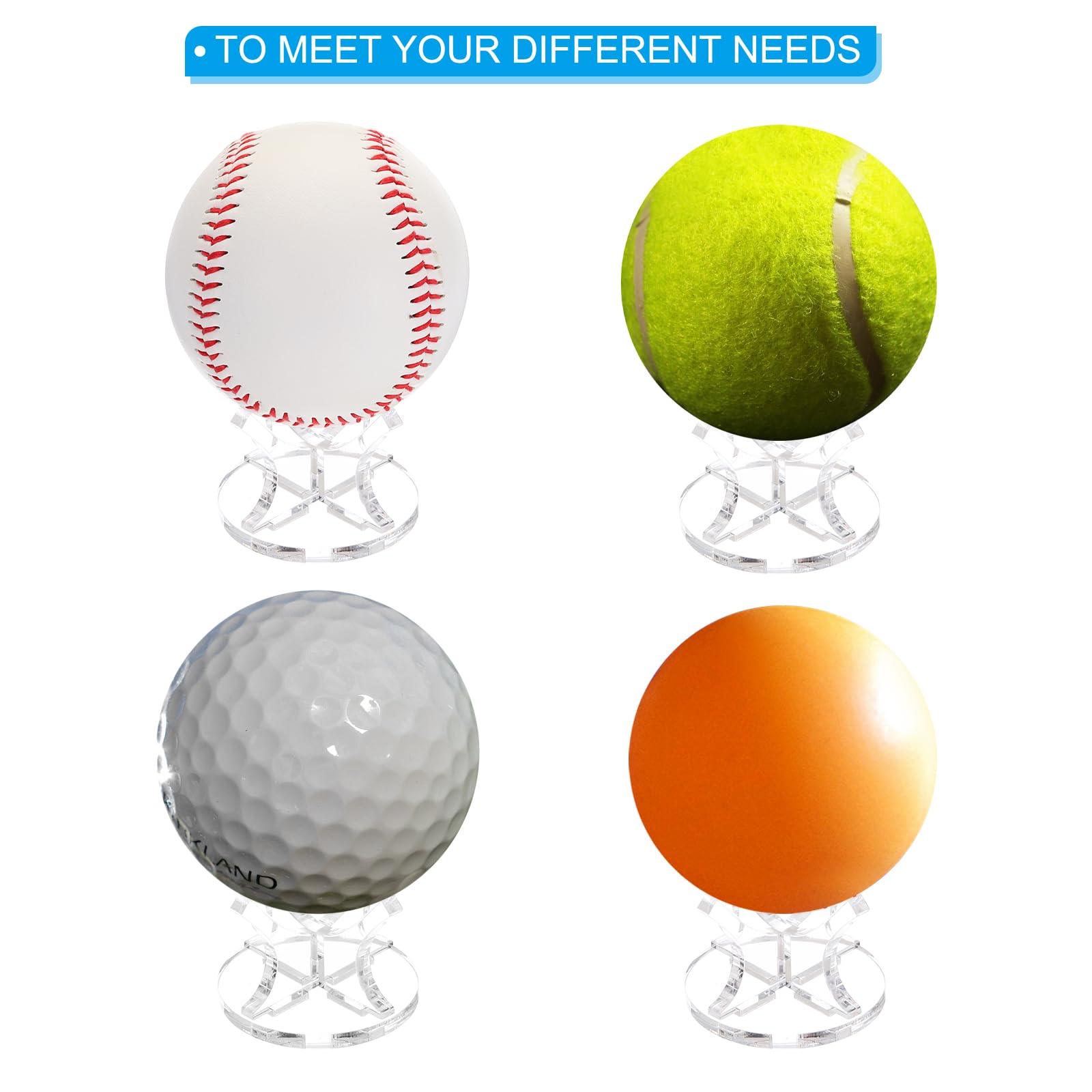 3-Pack PATIKIL Acrylic Ball Display Stands - Clear Baseball, Golf, Softball & Tennis Ball Holder for Sports Collectibles & Home Decor - Perfect for Showcasing Memorabilia in Man Caves, Trophy Cases & Retail Displays