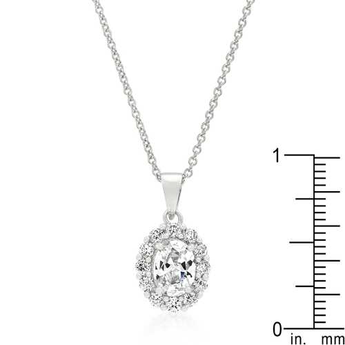 Elegant Clear Stone Estate Pendant Necklace - Vintage Crystal Jewelry for Women - Perfect for Weddings, Parties & Special Occasions