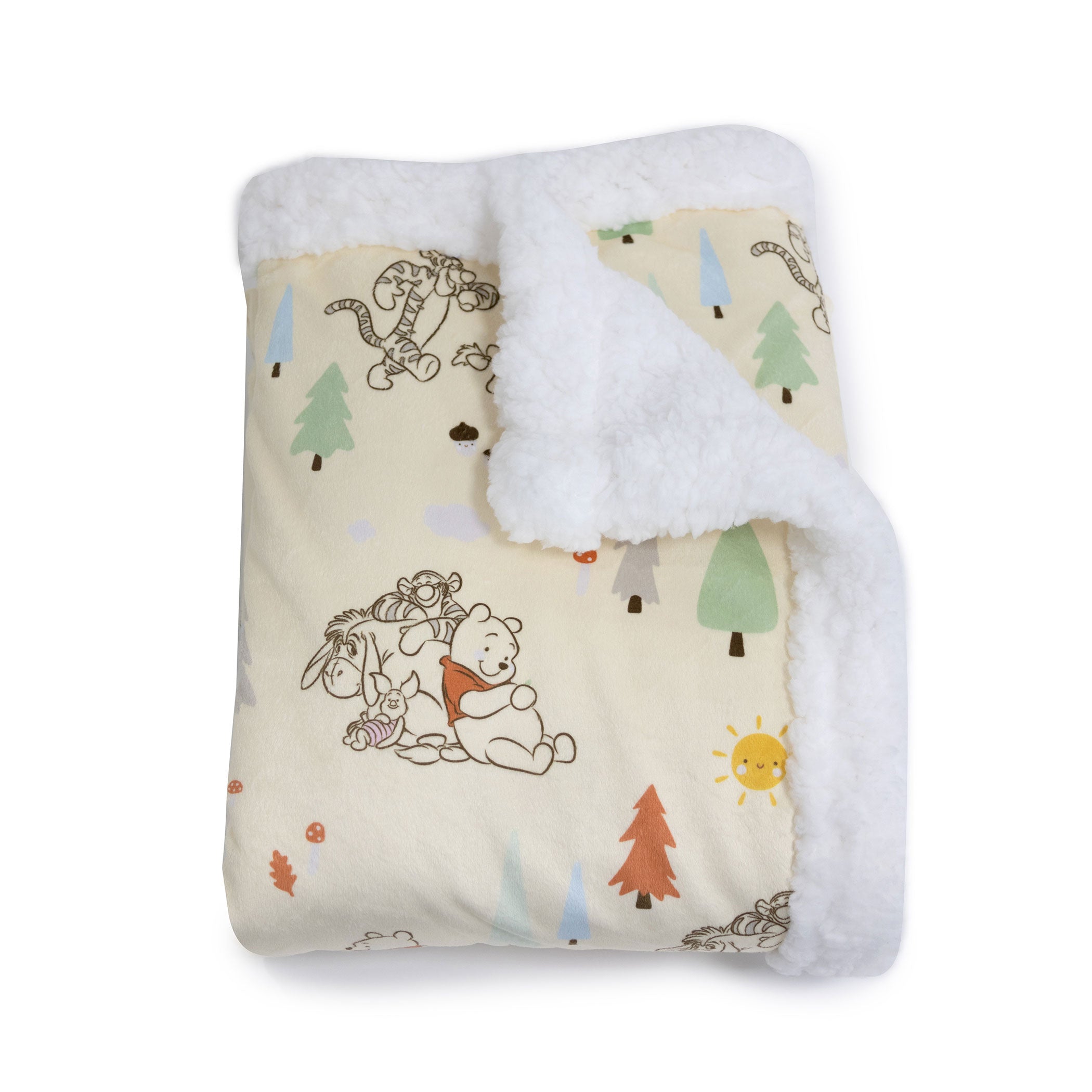 Disney Winnie the Pooh Baby Co-Sleeper Bedside Bassinet with Mattress & Sheet Set - Perfect for Newborns & Infant Co-Sleeping Safety