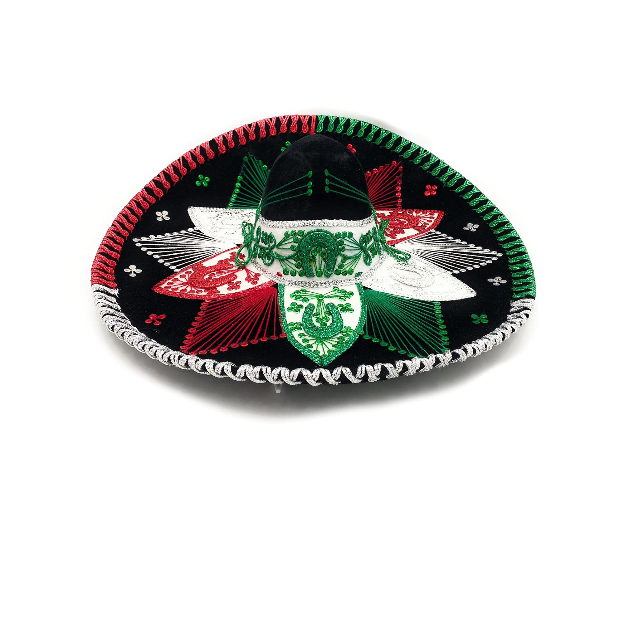 Authentic Mexican Sombrero Hat for Mariachi - Traditional Wide Brim Fiesta Party Hat - Perfect for Cinco de Mayo, Halloween, and Costume Parties