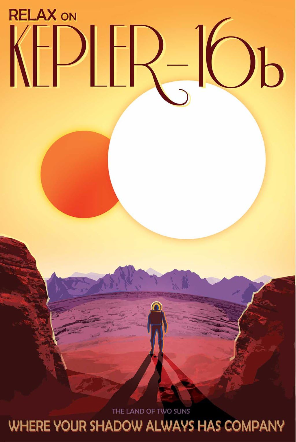 NASA Visions of The Future Kepler-16B Wooden Fridge Magnet - Space Exploration Collectible for Sci-Fi Fans & Home Decor