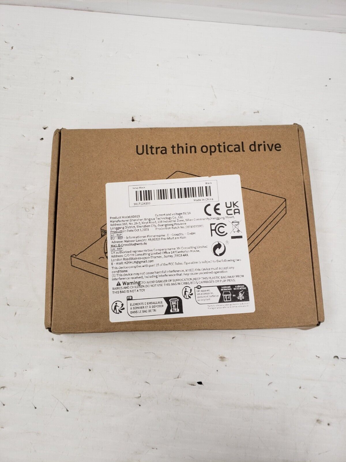 Original XD013 External USB 3.0 DVD/CD Drive - High-Speed Disc Burner & Reader for Laptop, Desktop, Mac, Windows - Perfect for Movies, Software Installation & Data Backup